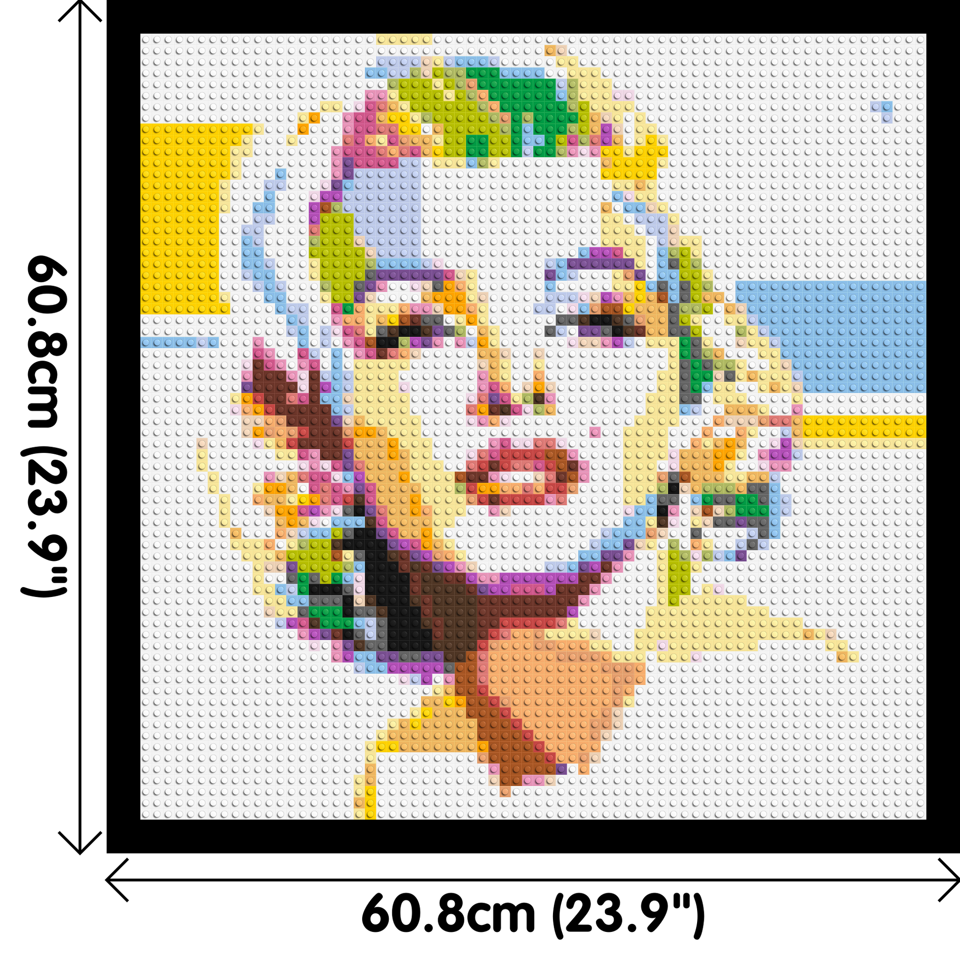 Marilyn Monroe - Brick Art Mosaic Kit 3x3 dimensions with frame