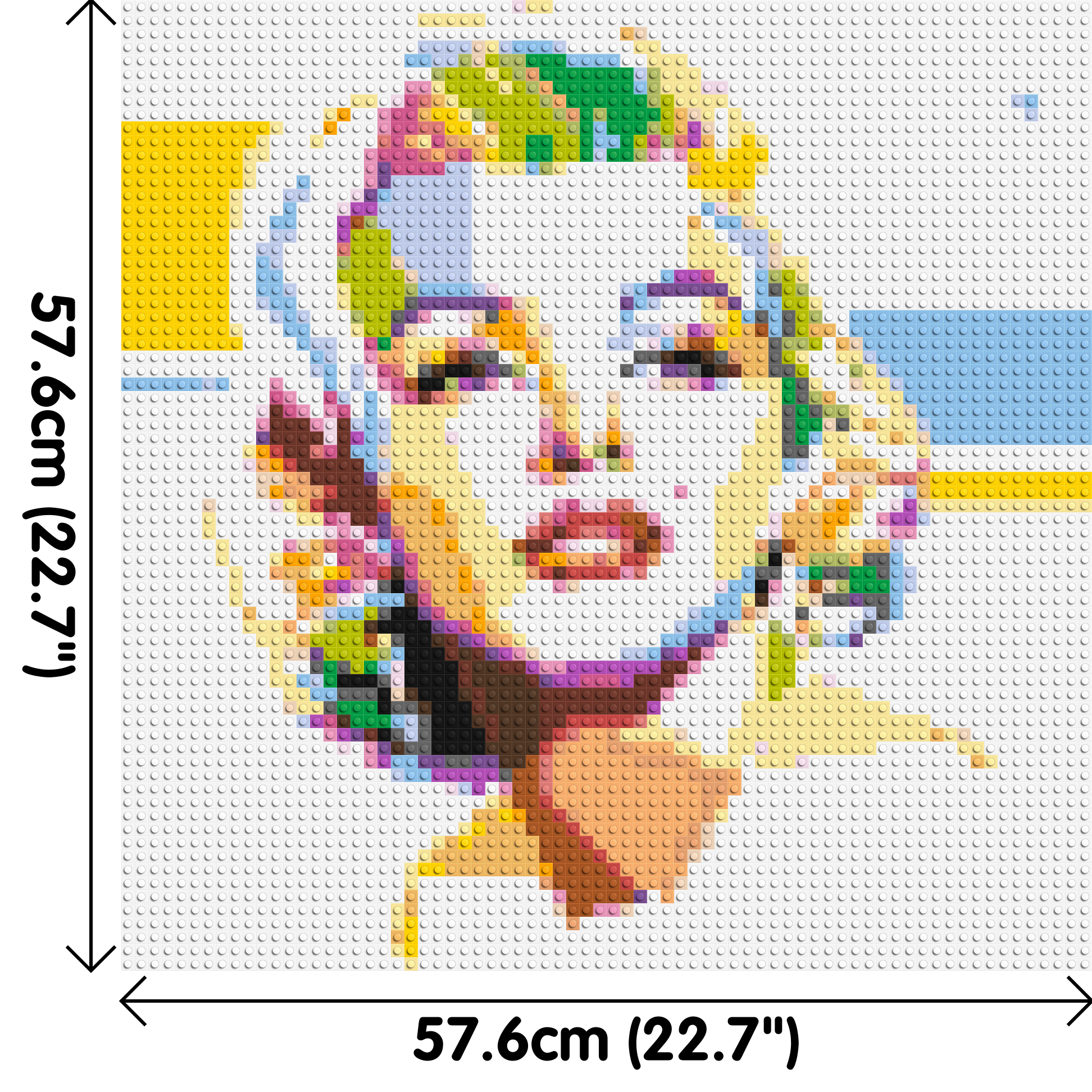 Marilyn Monroe - Brick Art Mosaic Kit 3x3 dimensions