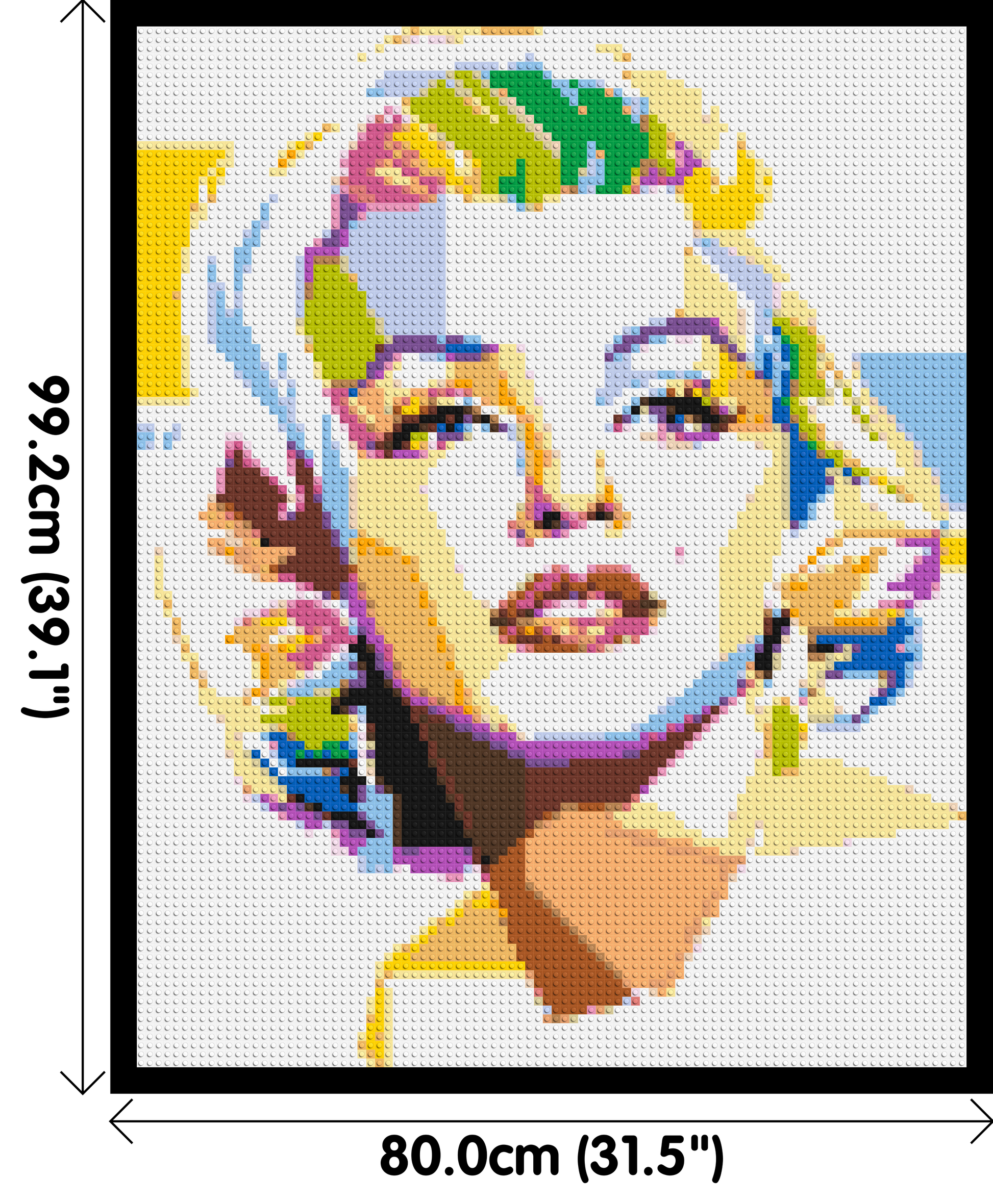 Marilyn Monroe - Brick Art Mosaic Kit 4x5 dimensions with frame