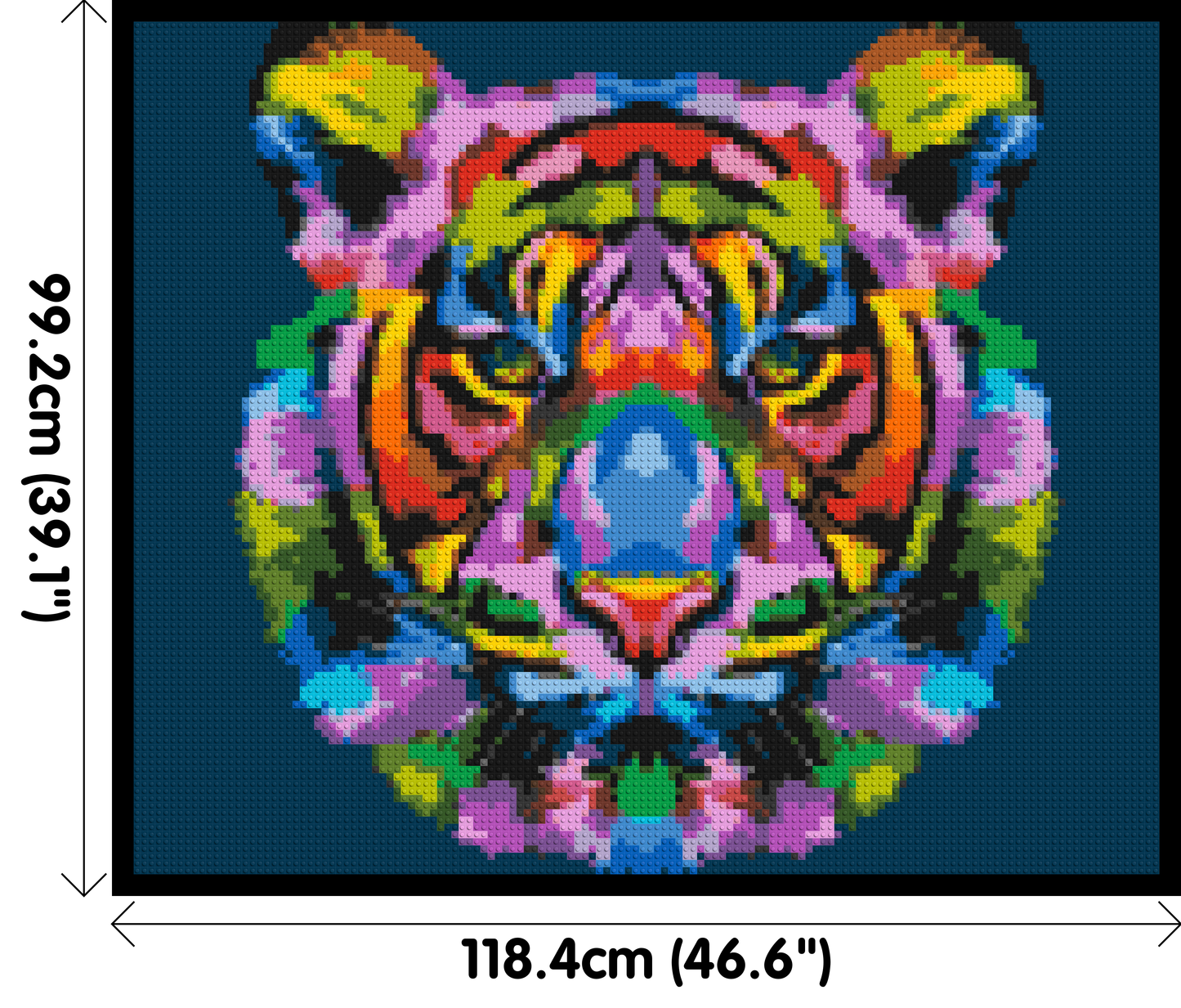 Tiger Colourful Pop Art - Brick Art Mosaic Kit 6x5 large