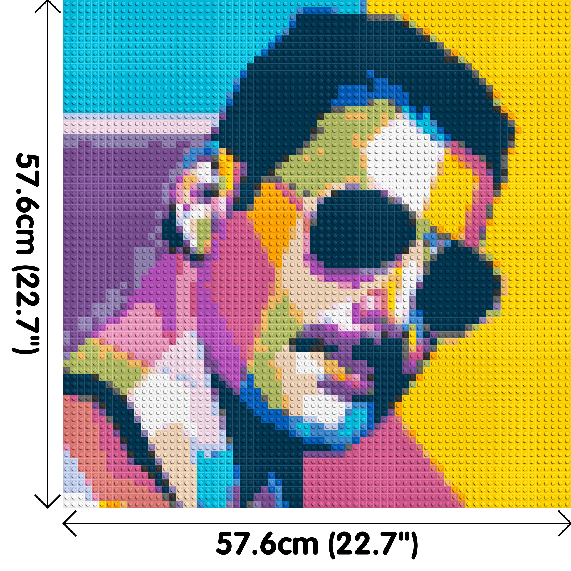 Freddie Mercury - Brick Art Mosaic Kit 3x3 dimensions