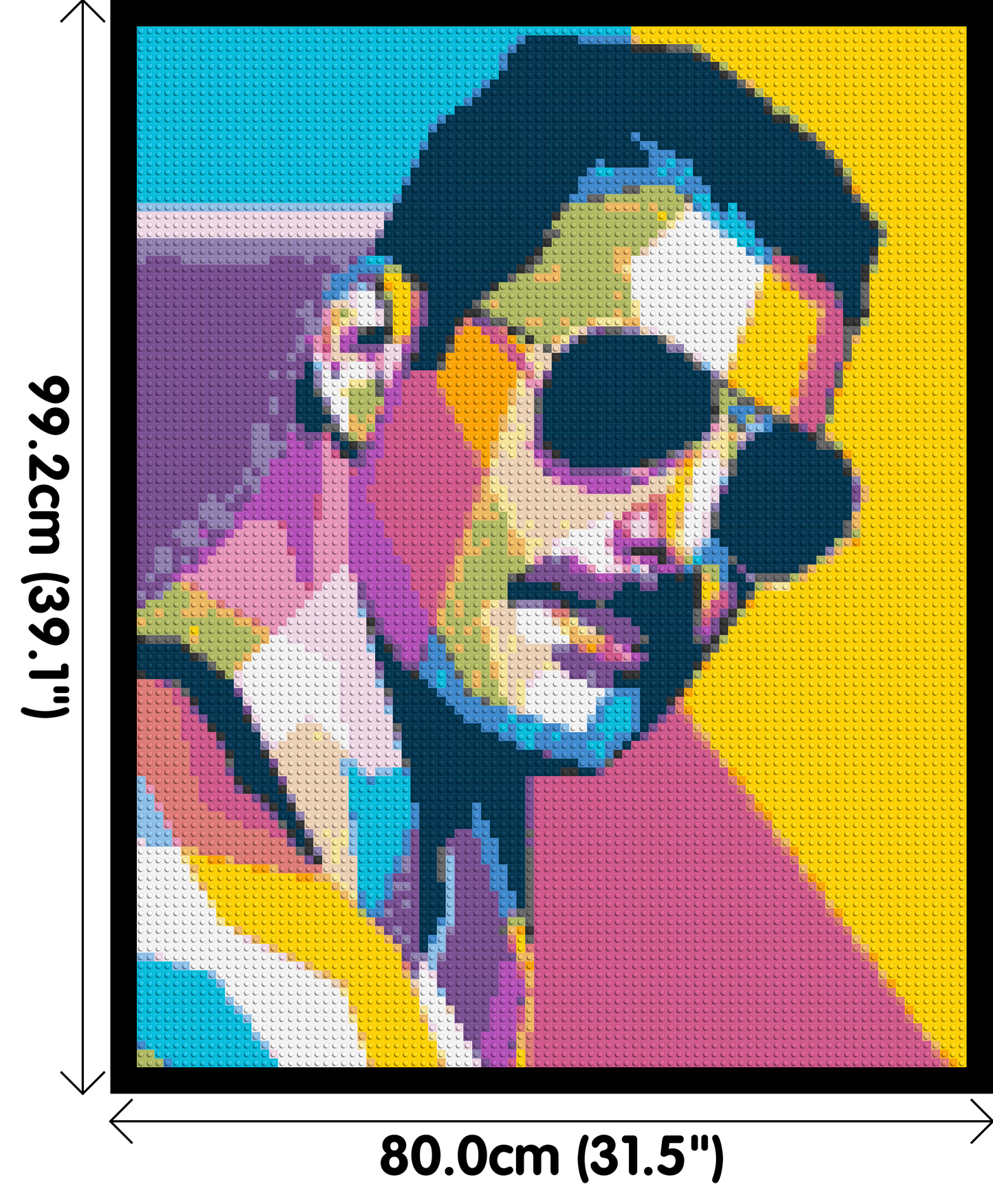 Freddie Mercury - Brick Art Mosaic Kit 4x5 large