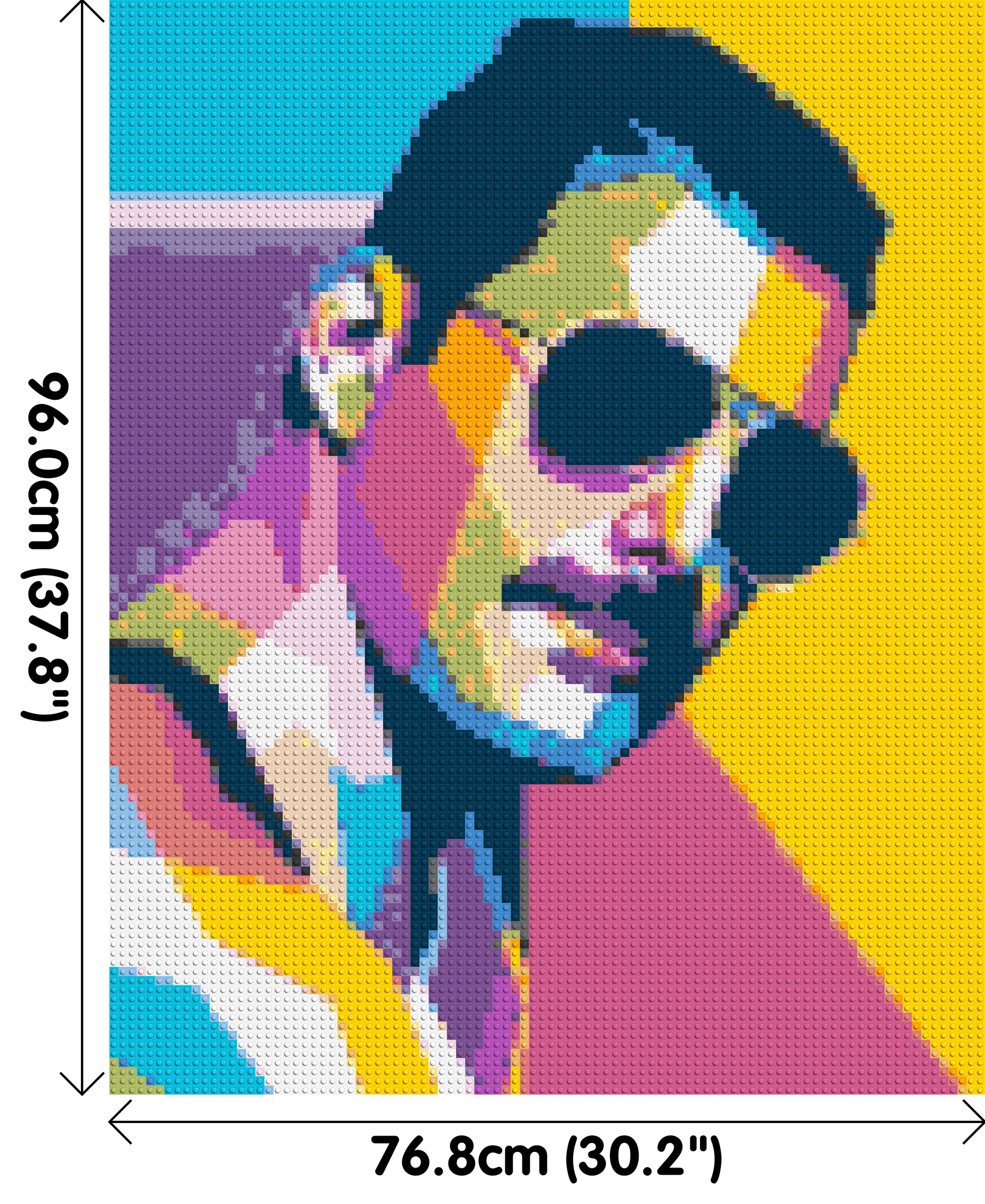 Freddie Mercury - Brick Art Mosaic Kit 4x5 dimensions