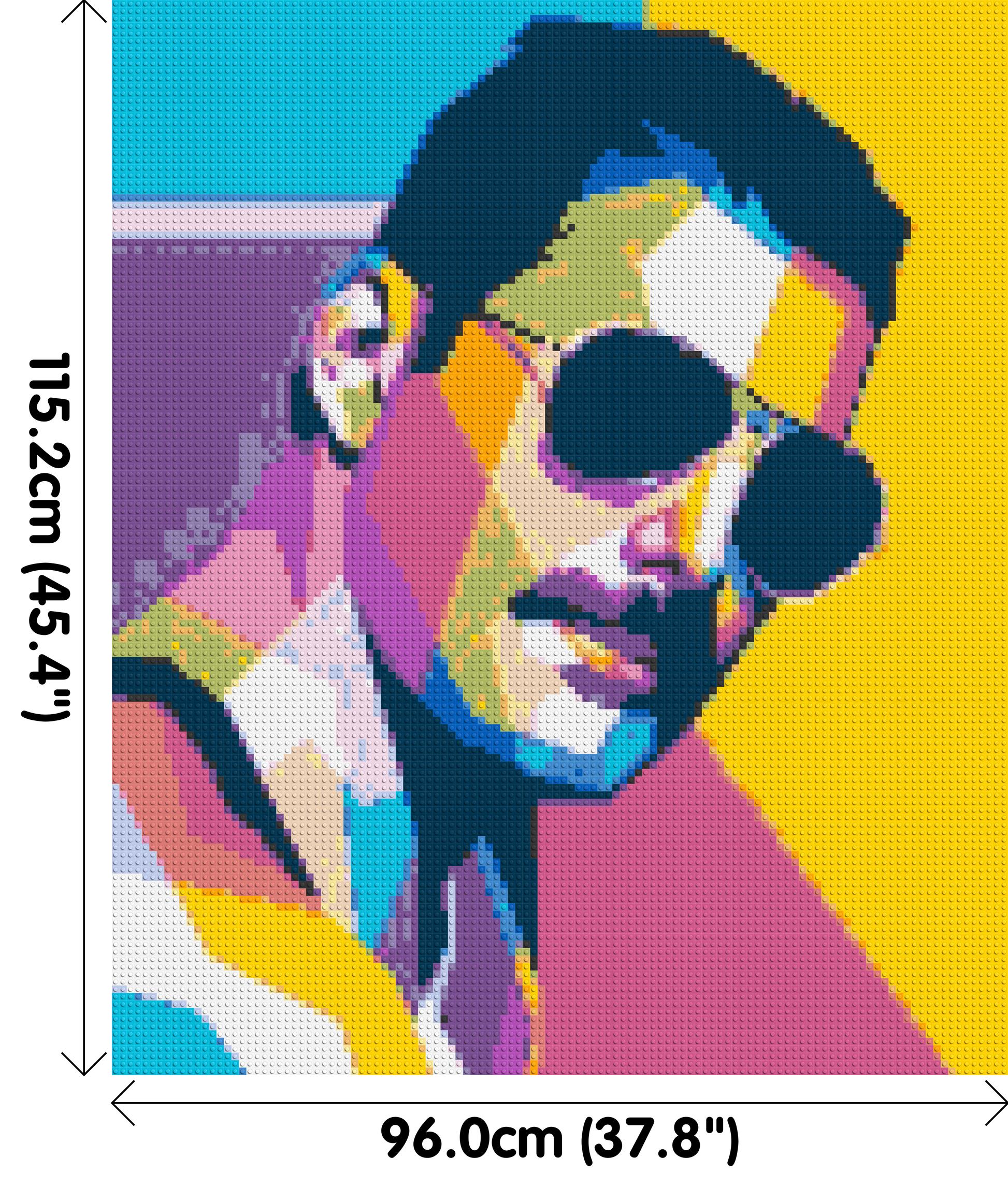 Freddie Mercury - Brick Art Mosaic Kit 5x6 dimensions