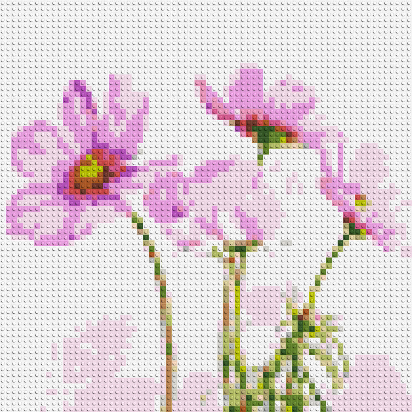 Pink Cosmea - Brick Art Mosaic Kit 3x3 large