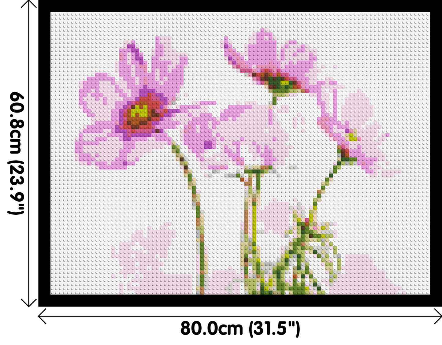 Pink Cosmea - Brick Art Mosaic Kit 4x3 large