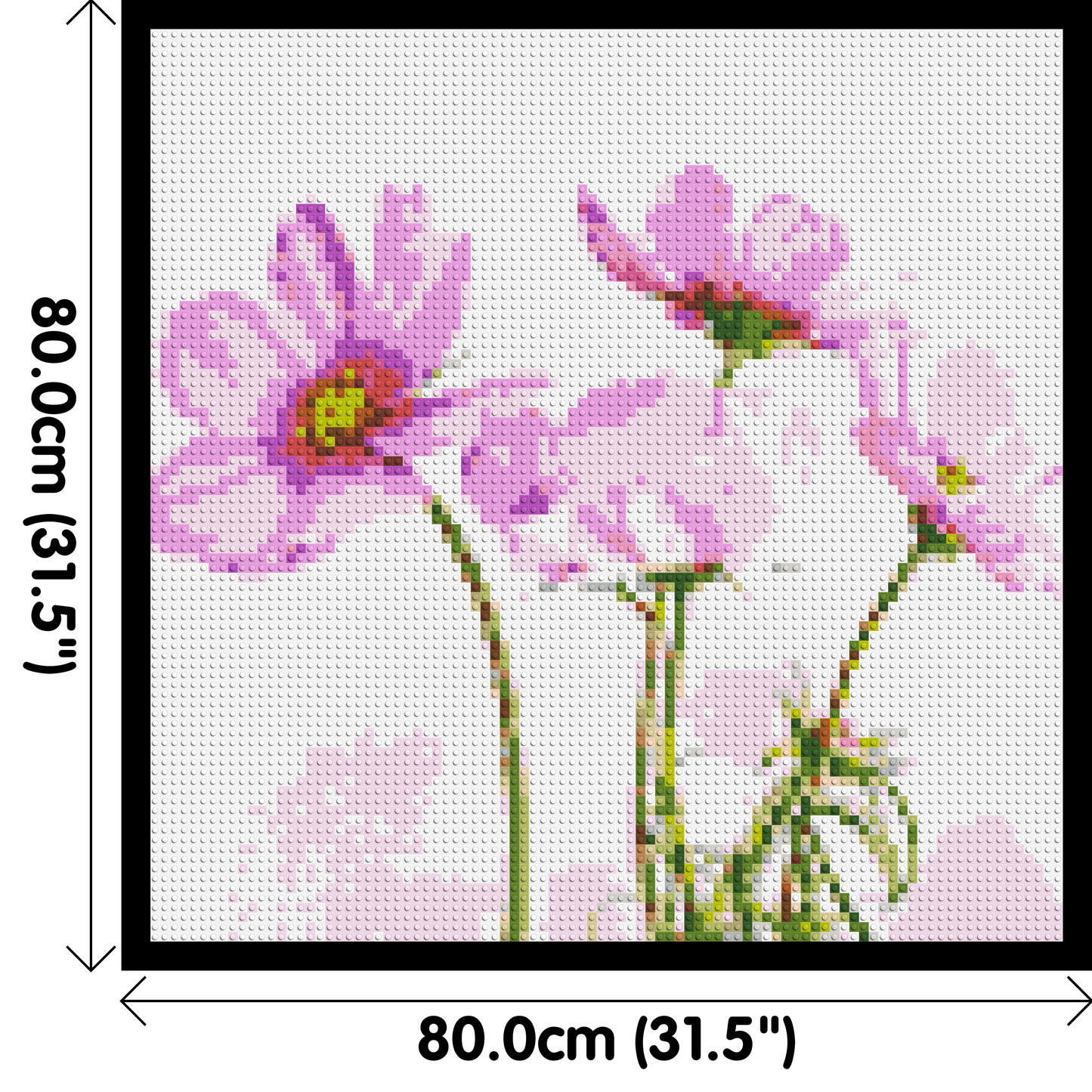 Pink Cosmea - Brick Art Mosaic Kit 4x4 large