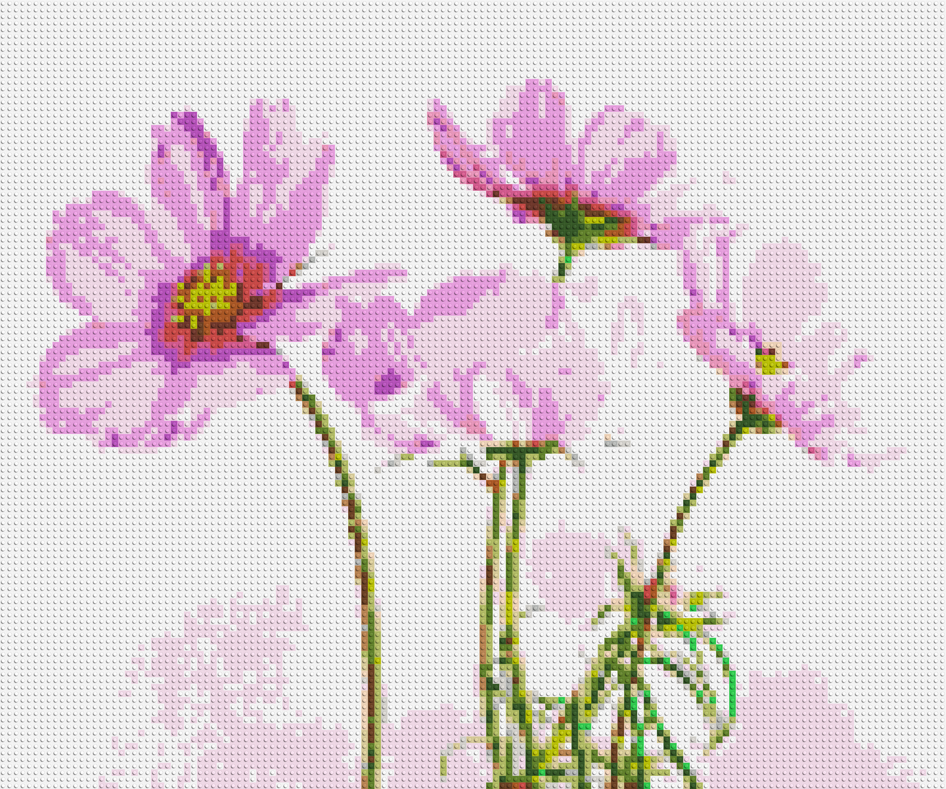 Pink Cosmea - Brick Art Mosaic Kit 6x5 large