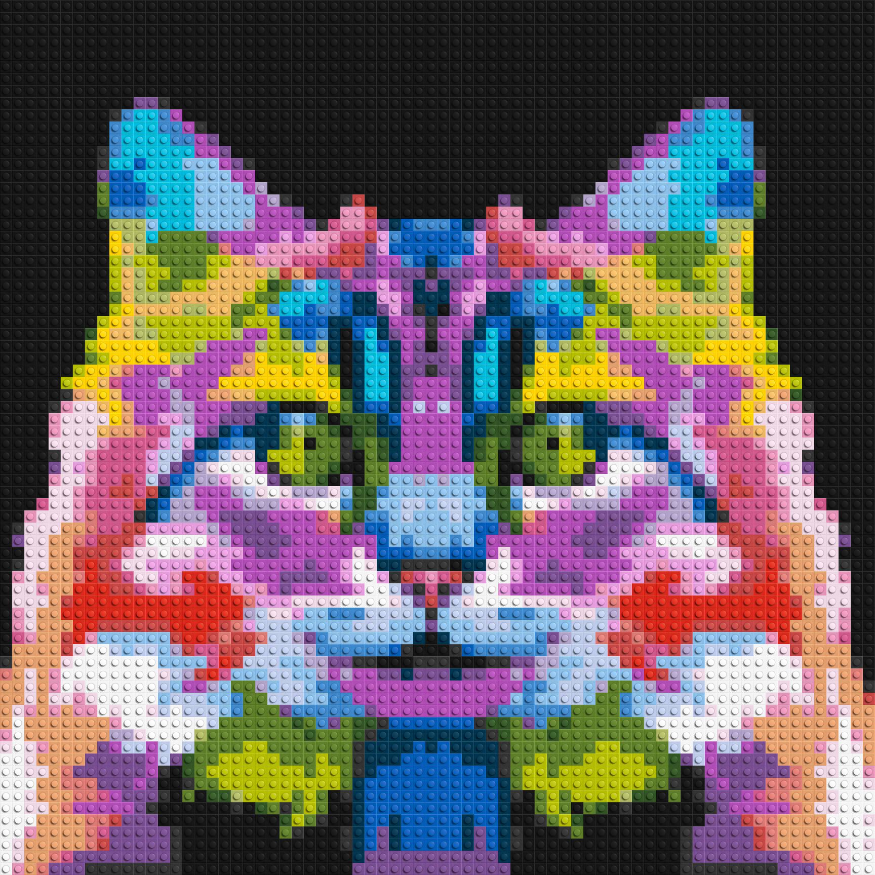 Cat #2 Colourful Pop Art - Brick Art Mosaic Kit 3x3 large