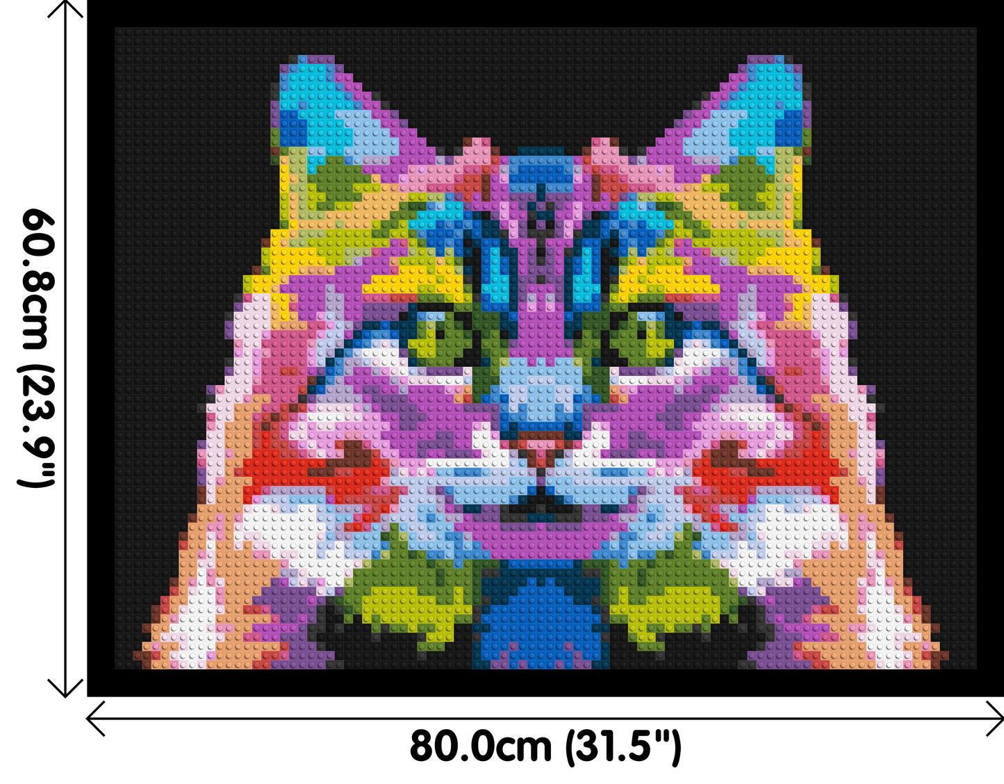 Cat #2 Colourful Pop Art - Brick Art Mosaic Kit 4x3 large