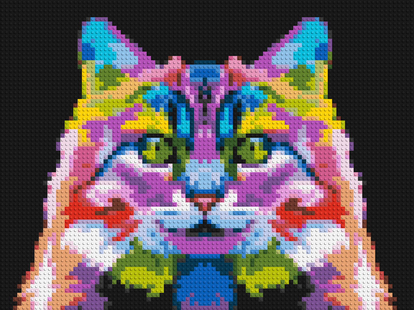 Cat #2 Colourful Pop Art - Brick Art Mosaic Kit 4x3 large