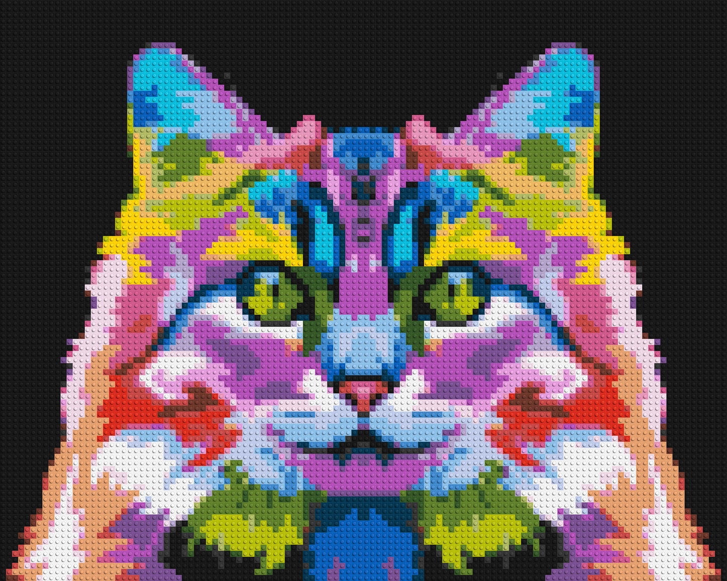 Cat #2 Colourful Pop Art - Brick Art Mosaic Kit 5x4 large