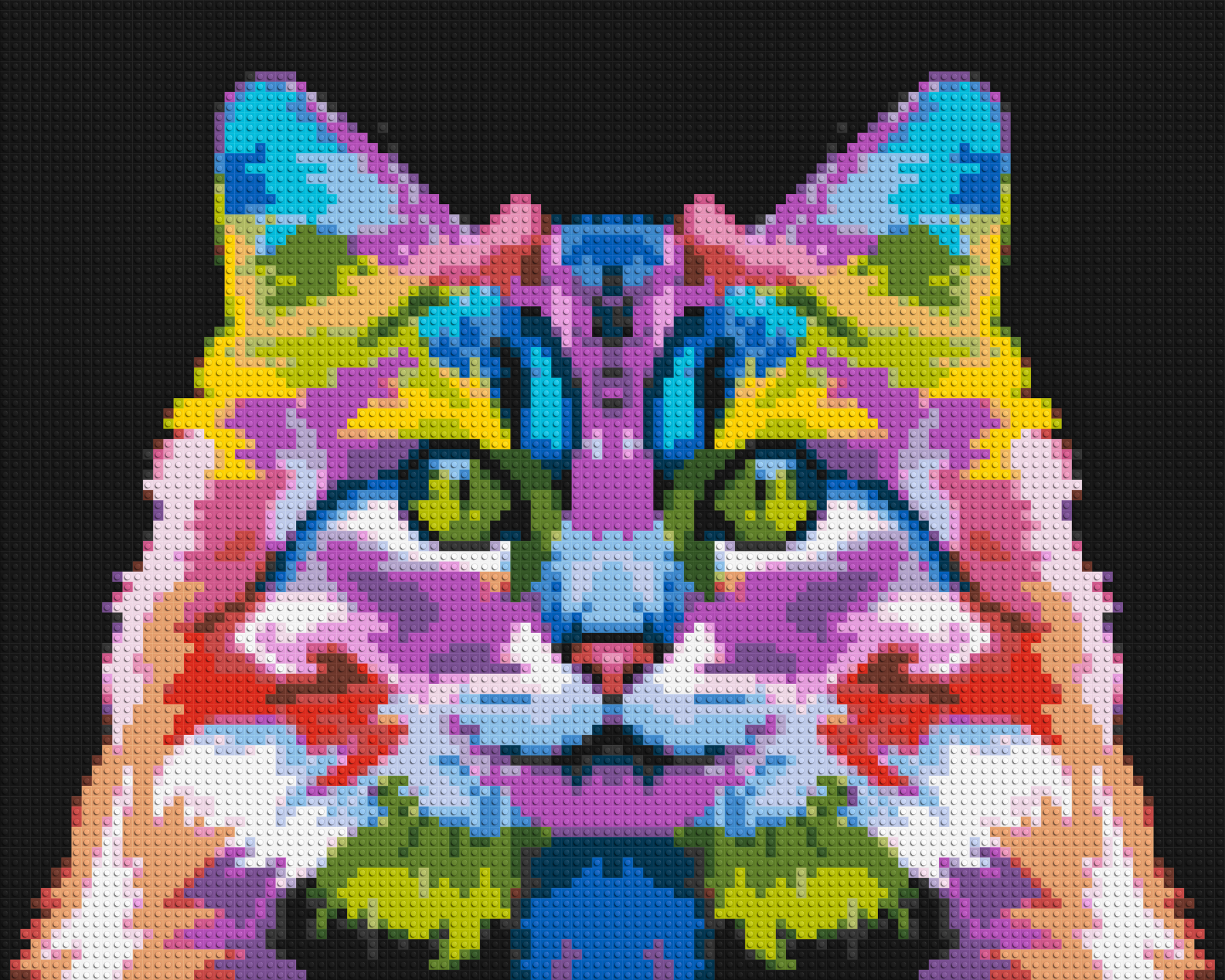 Cat #2 Colourful Pop Art - Brick Art Mosaic Kit 5x4 large