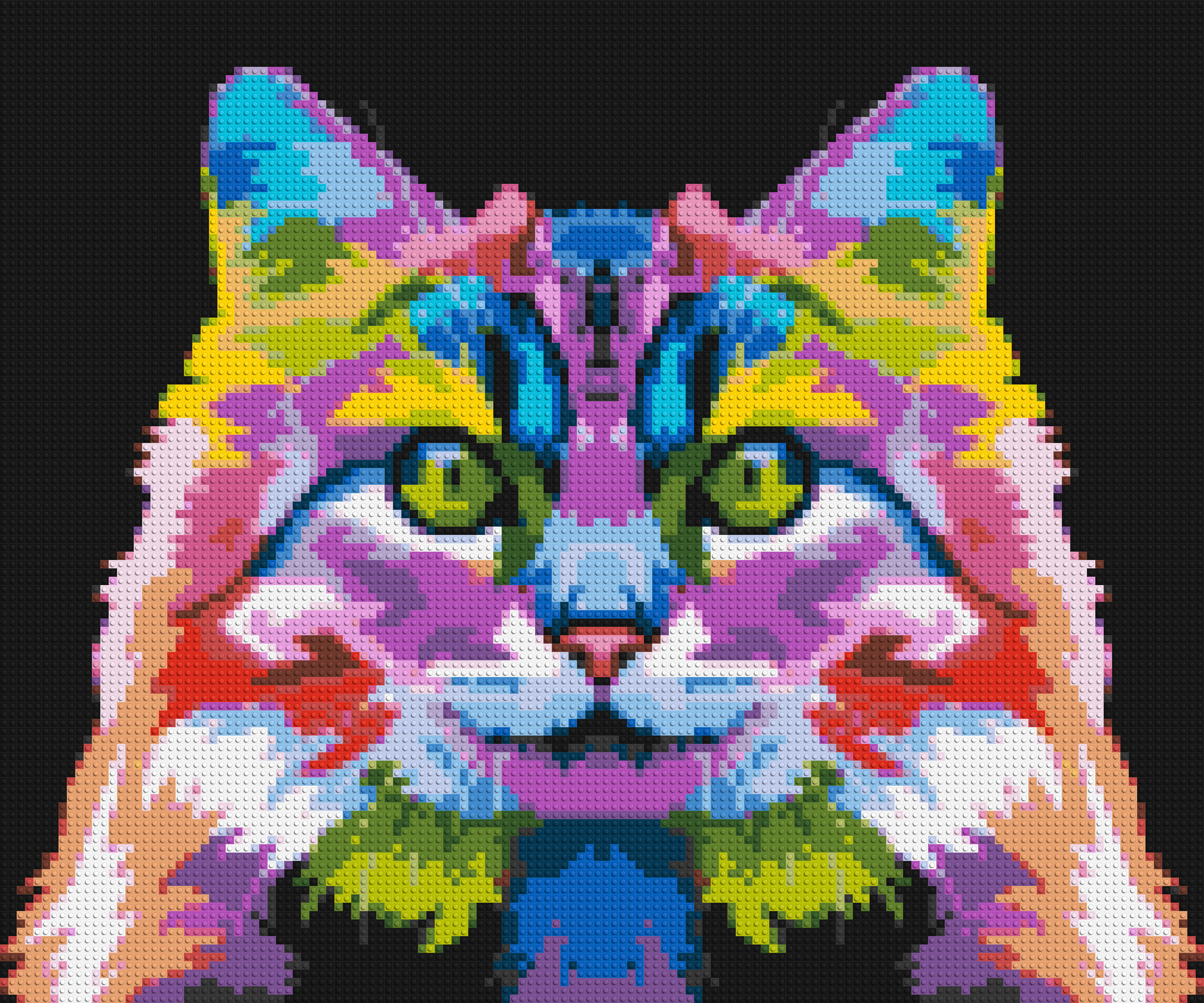 Cat #2 Colourful Pop Art - Brick Art Mosaic Kit 6x5 large