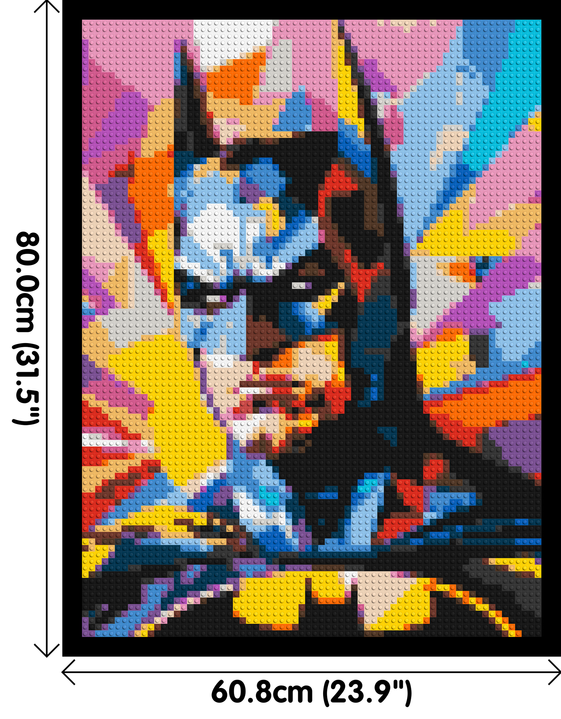 Batman - Brick Art Mosaic Kit 3x4 dimensions with frame