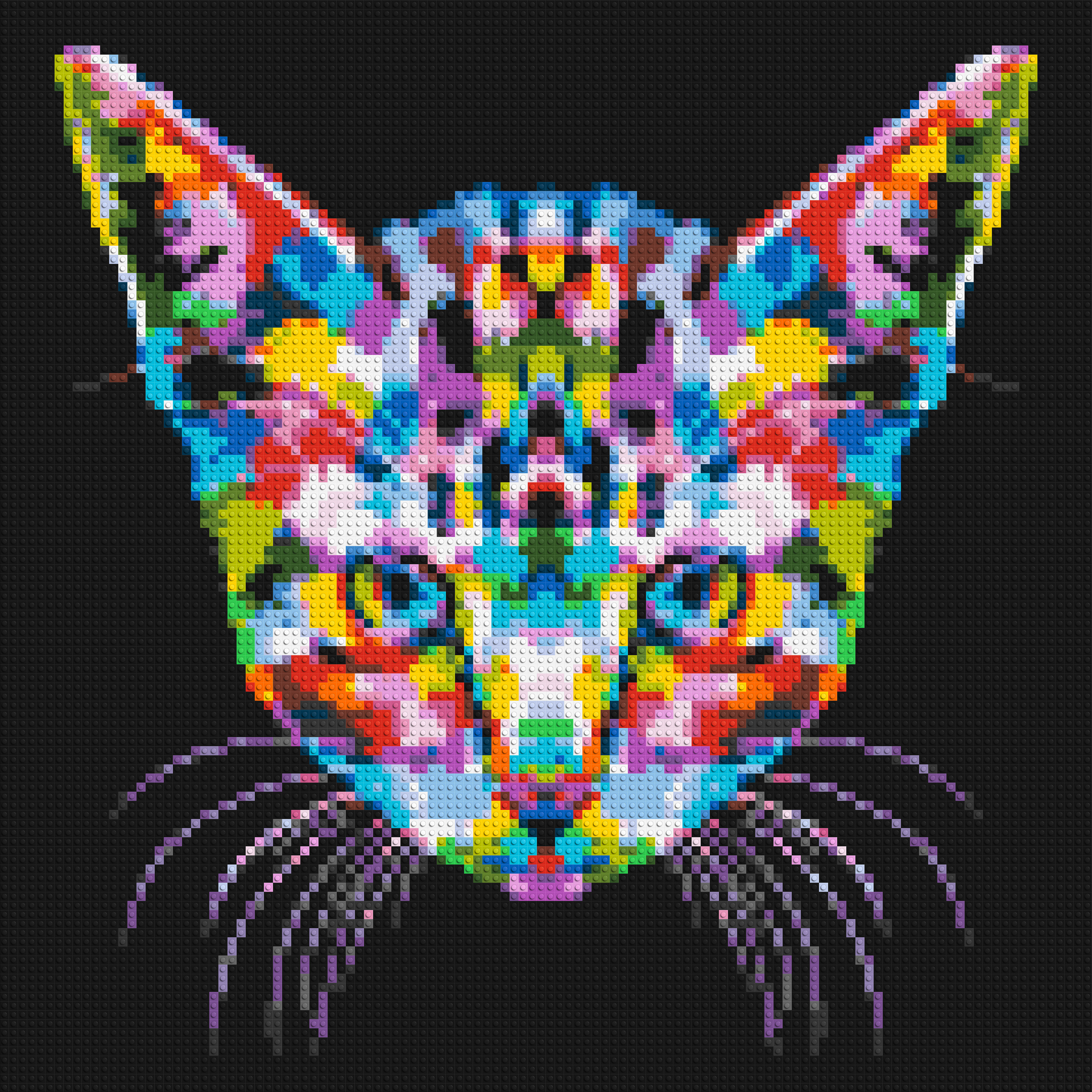 Cat #3 Colourful Pop Art - Brick Art Mosaic Kit 5x5 large