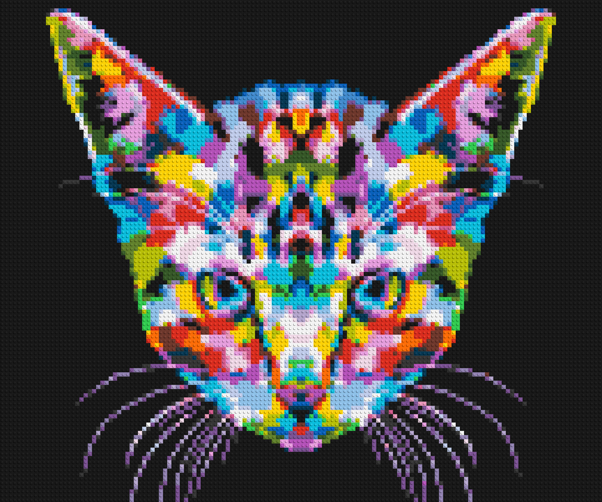 Cat #3 Colourful Pop Art - Brick Art Mosaic Kit 6x5 large