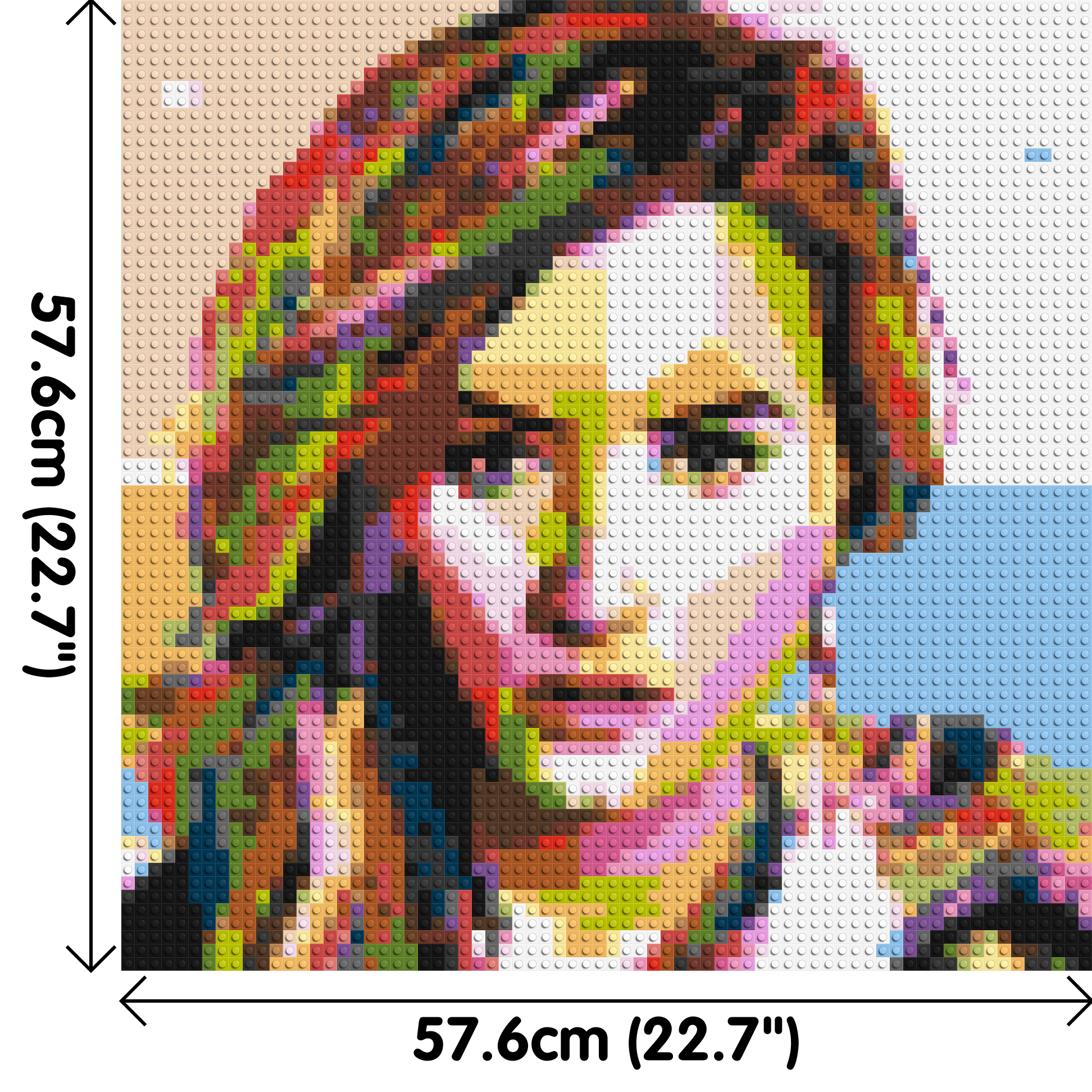 Demi Lovato - Brick Art Mosaic Kit 3x3 dimensions