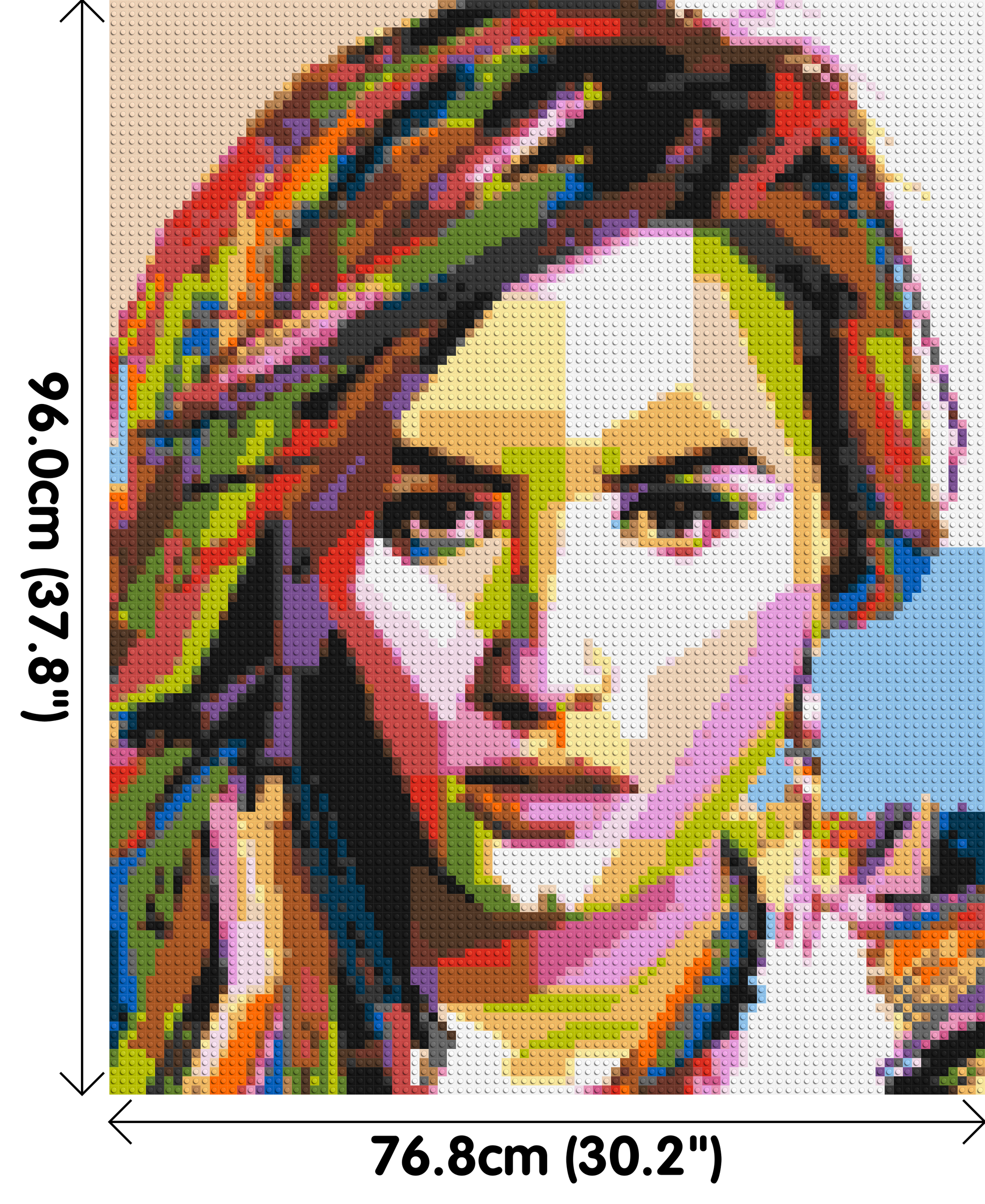 Demi Lovato - Brick Art Mosaic Kit 4x5 dimensions