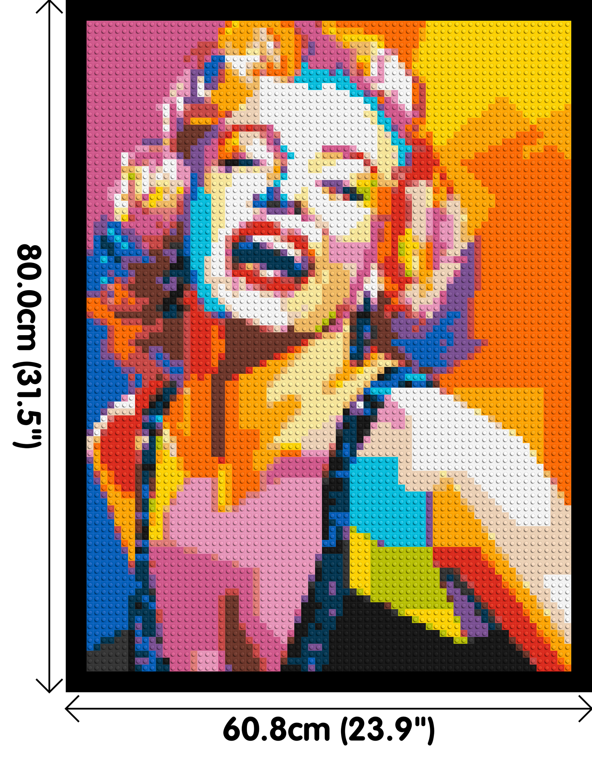 Marilyn Monroe #2 - Brick Art Mosaic Kit 3x4 dimensions with frame