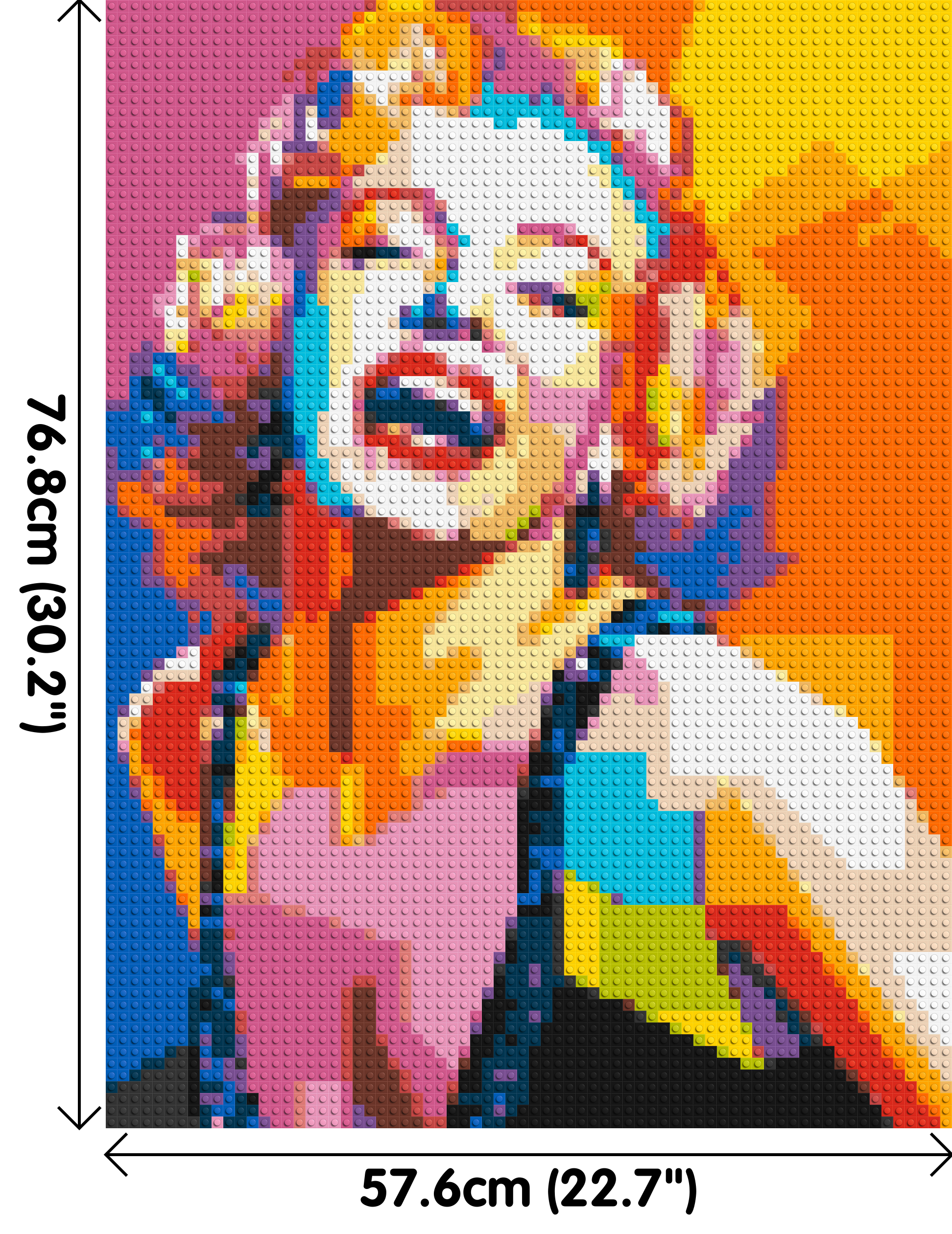 Marilyn Monroe #2 - Brick Art Mosaic Kit 3x4 dimensions