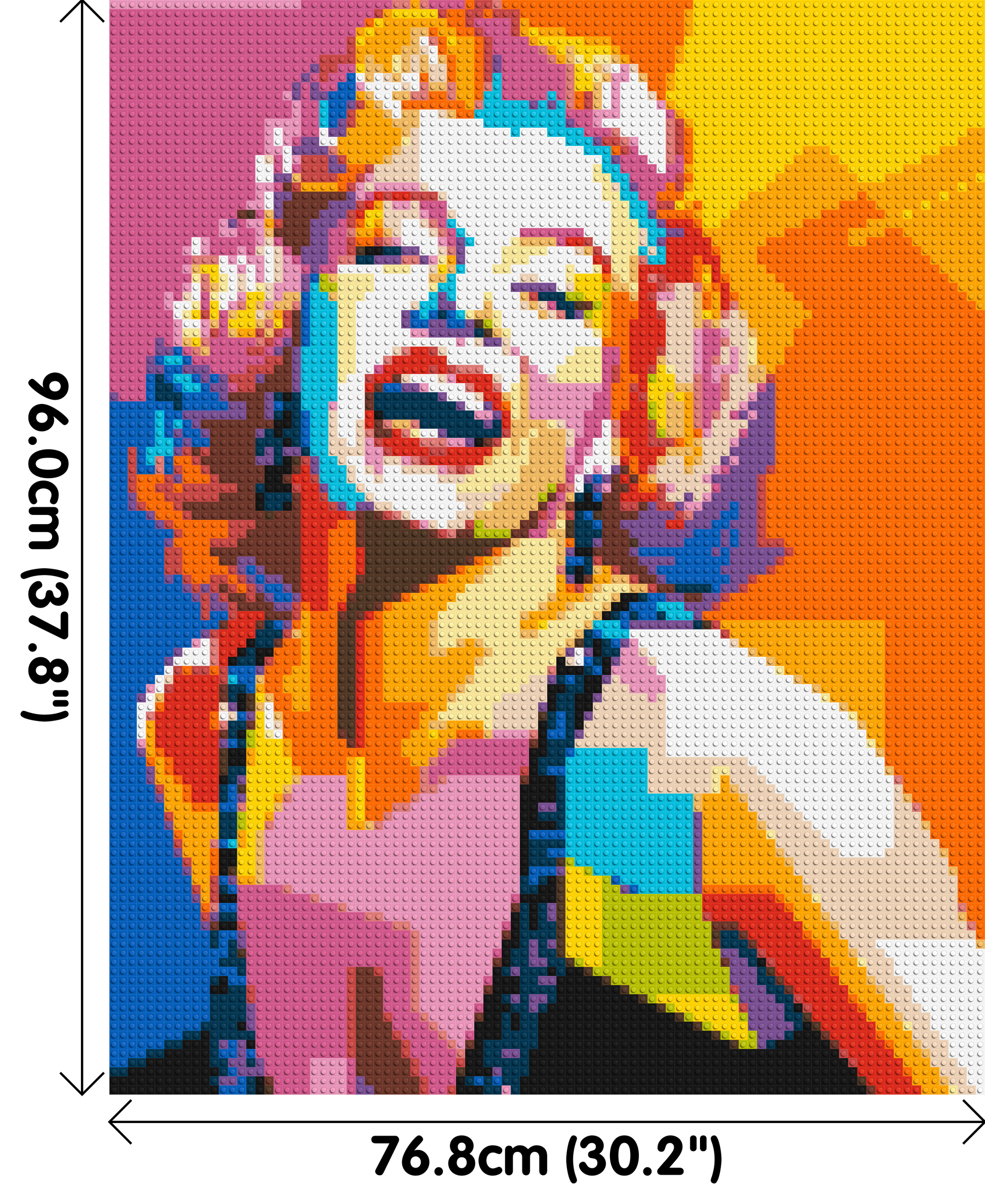 Marilyn Monroe #2 - Brick Art Mosaic Kit 4x5 dimensions