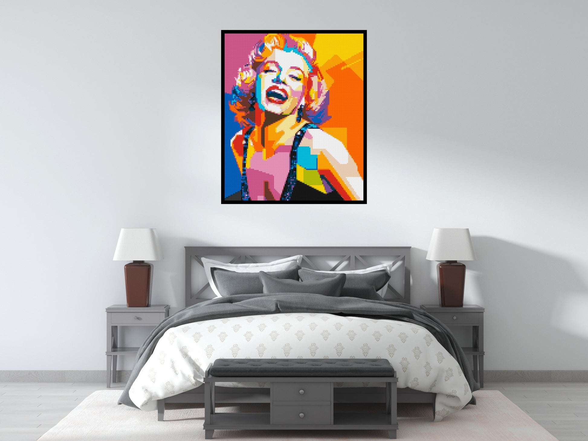 Marilyn Monroe #2 - Brick Art Mosaic Kit 5x6 scene with frame