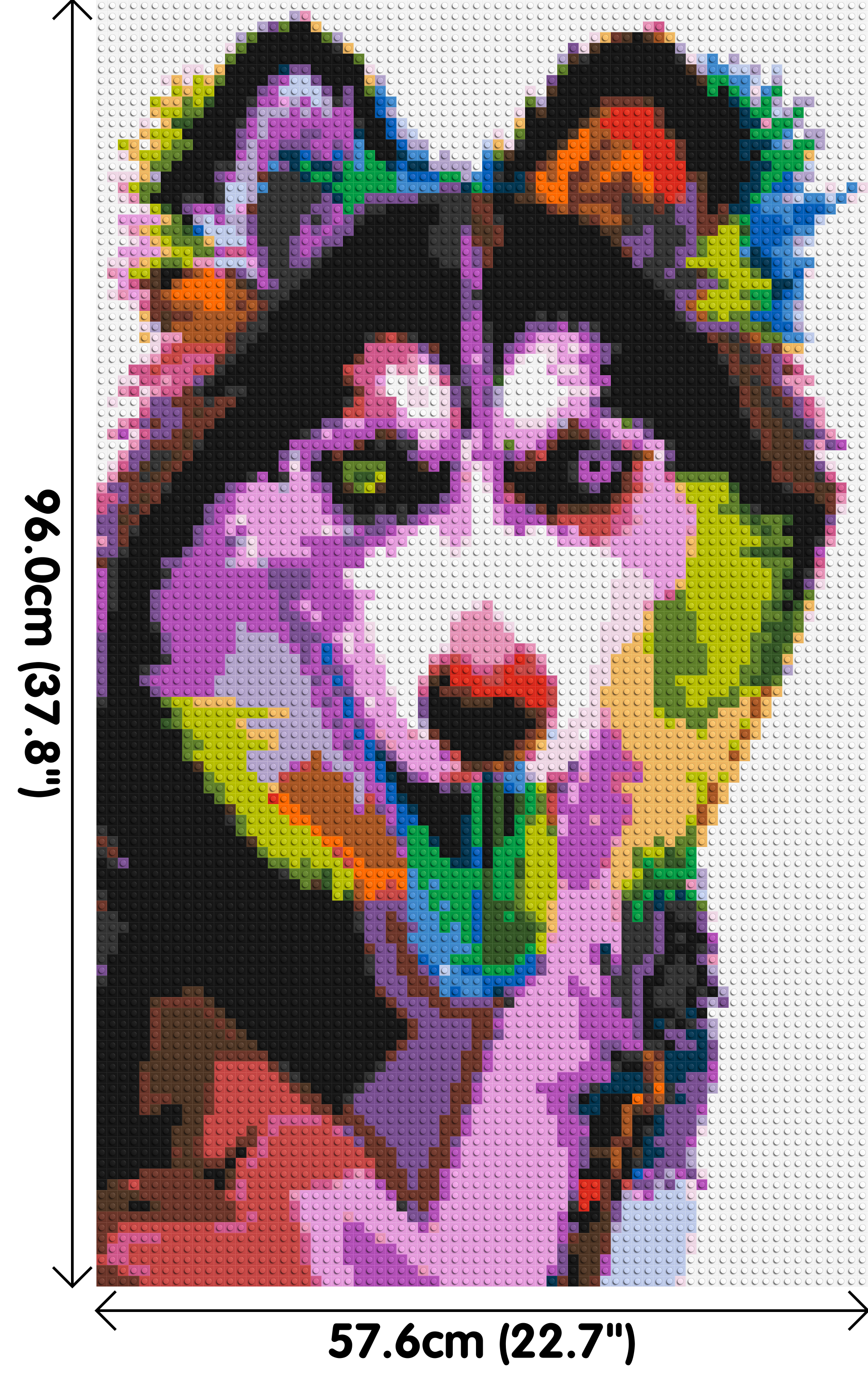 Husky Colourful Pop Art - Brick Art Mosaic Kit 3x5 dimensions