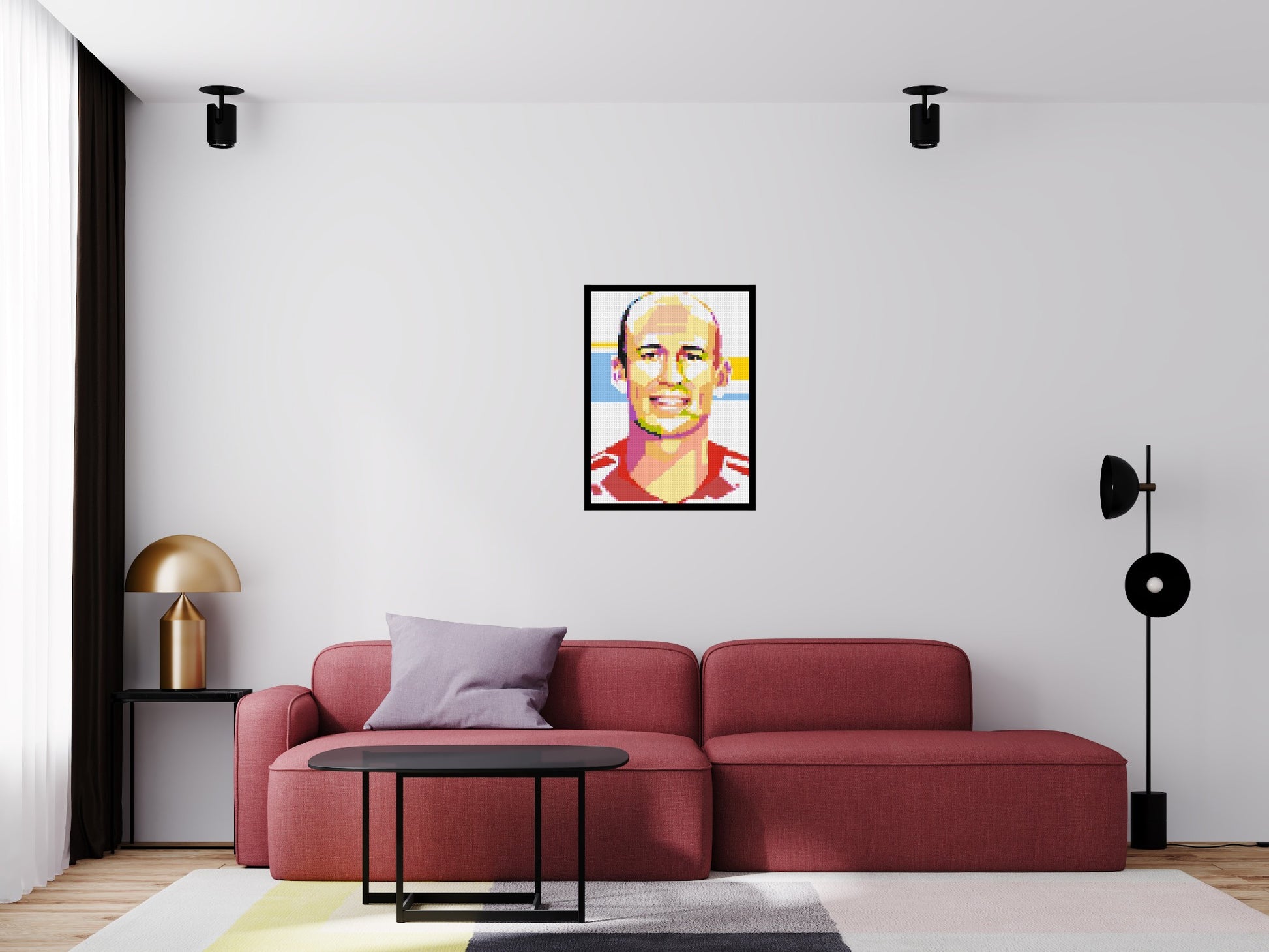 Arjen Robben - Brick Art Mosaic Kit 3x4 scene with frame