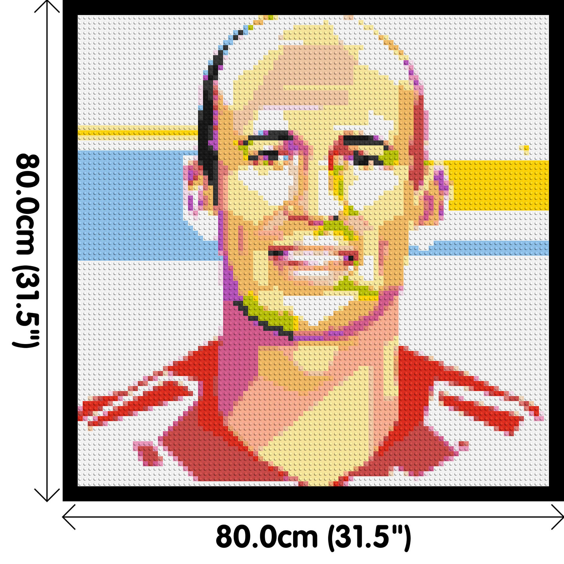 Arjen Robben - Brick Art Mosaic Kit 4x4 dimensions with frame