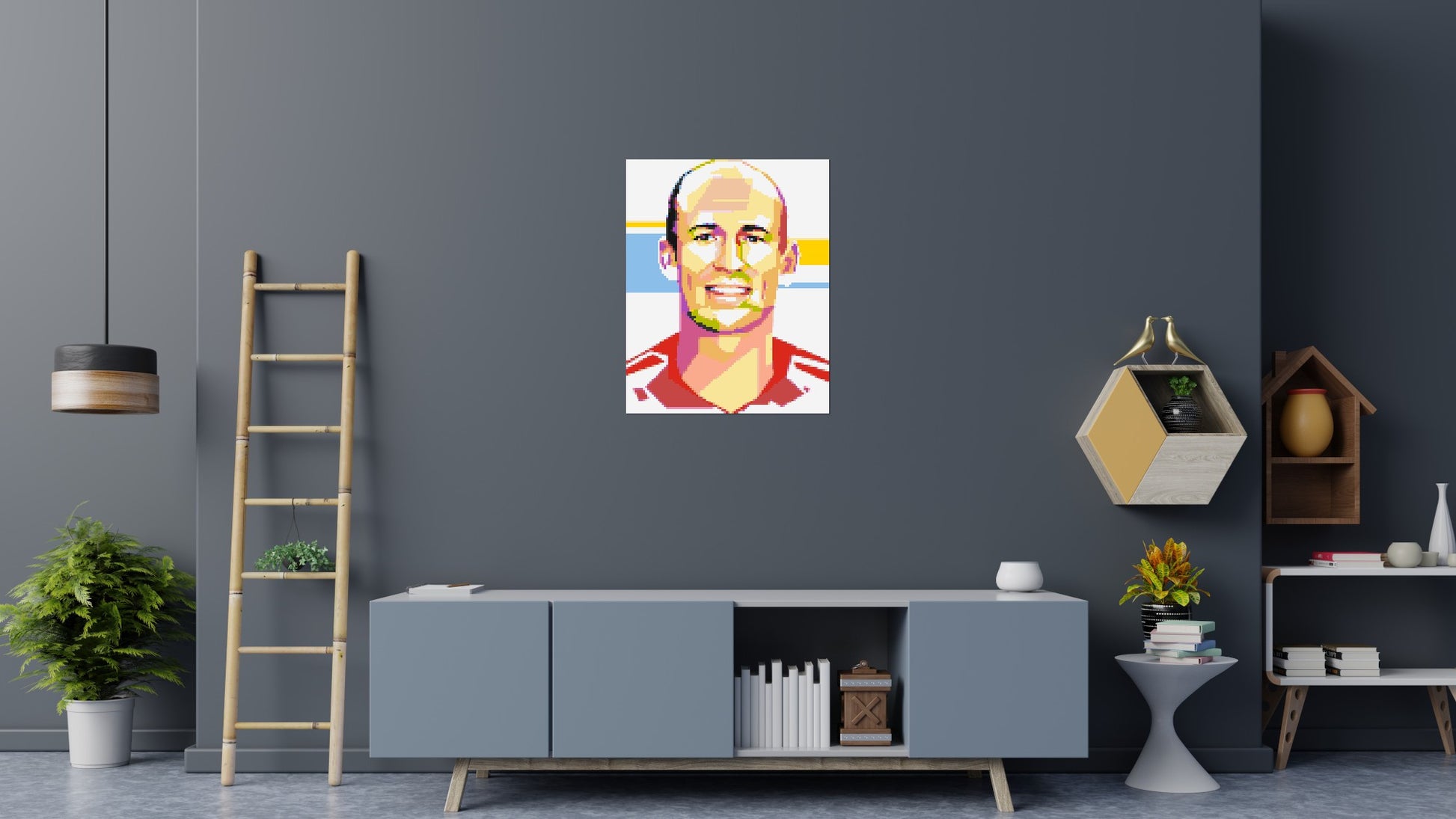 Arjen Robben - Brick Art Mosaic Kit 4x5 scene