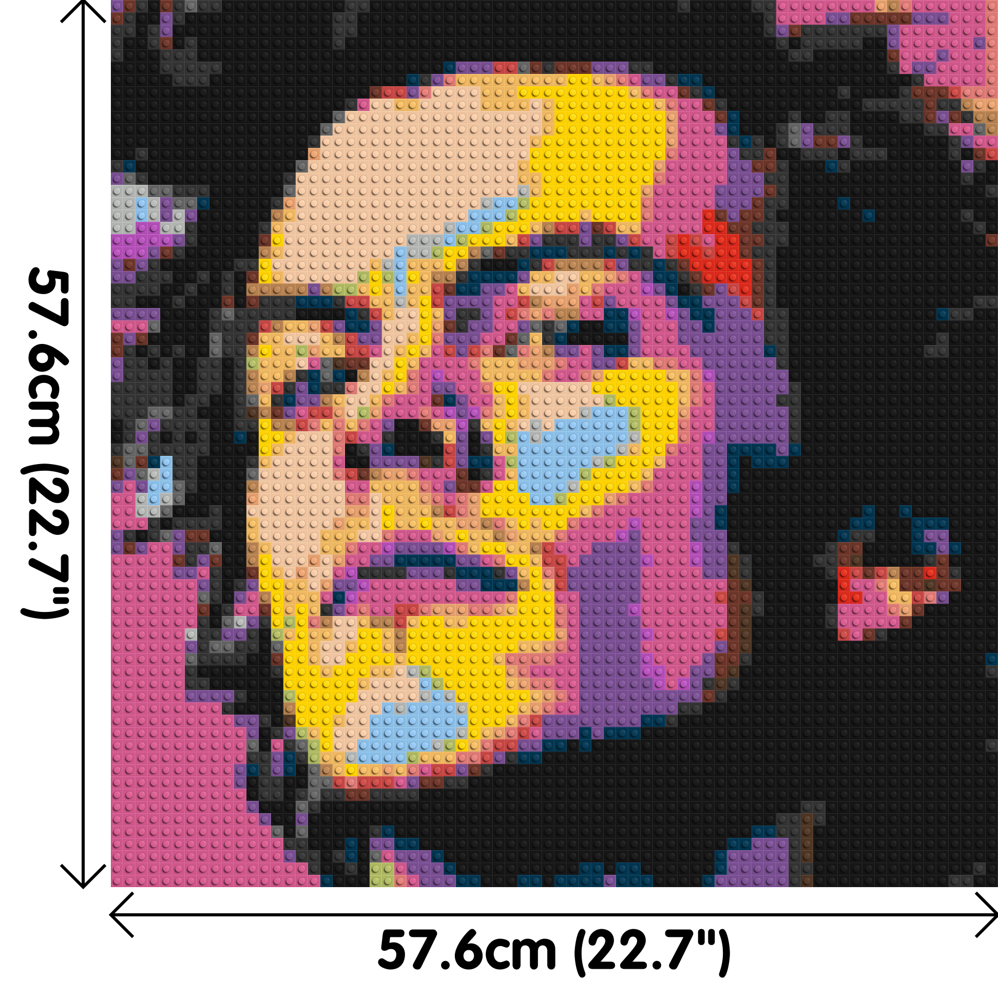 Harry Styles - Brick Art Mosaic Kit 3x3 dimensions