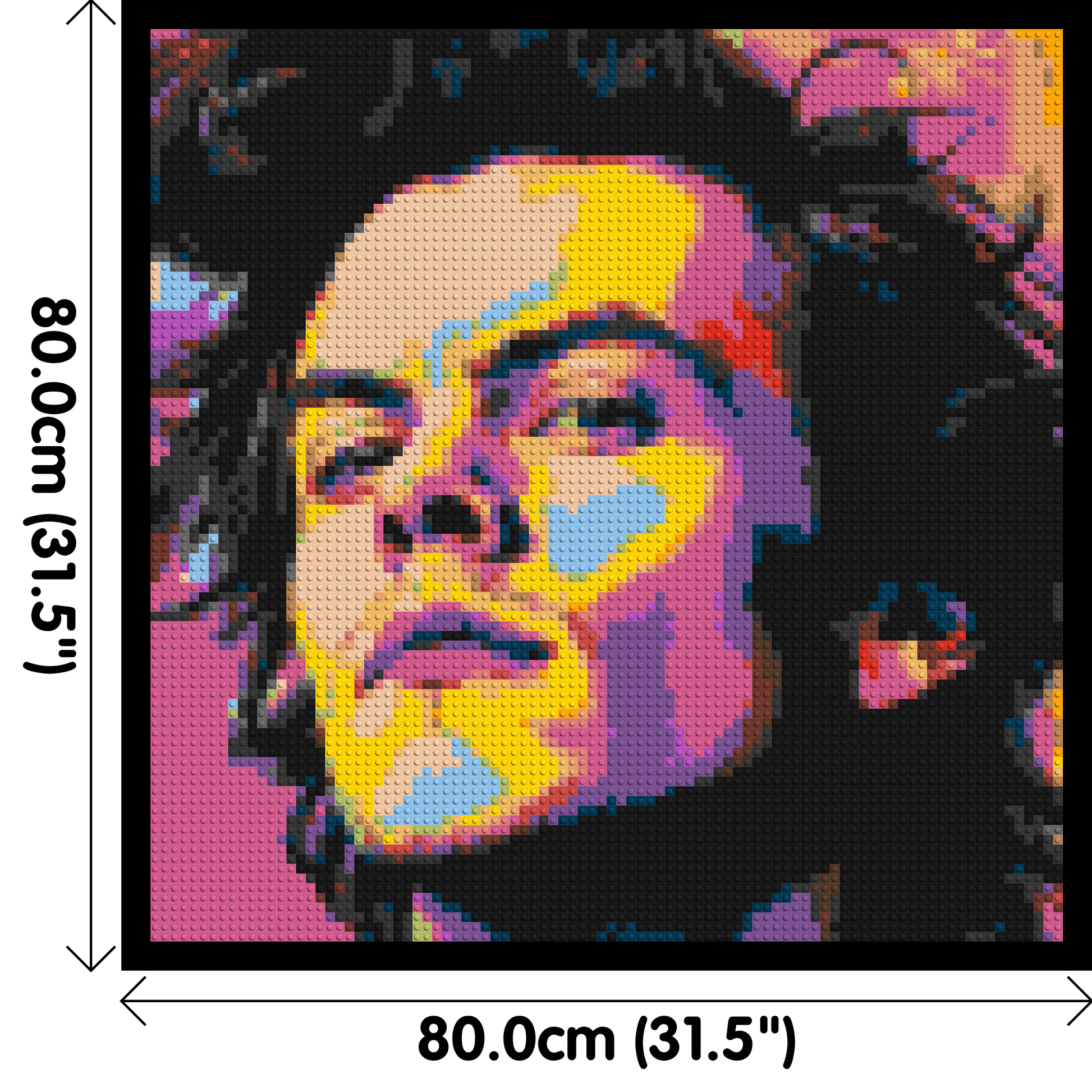 Harry Styles - Brick Art Mosaic Kit 4x4 dimensions with frame