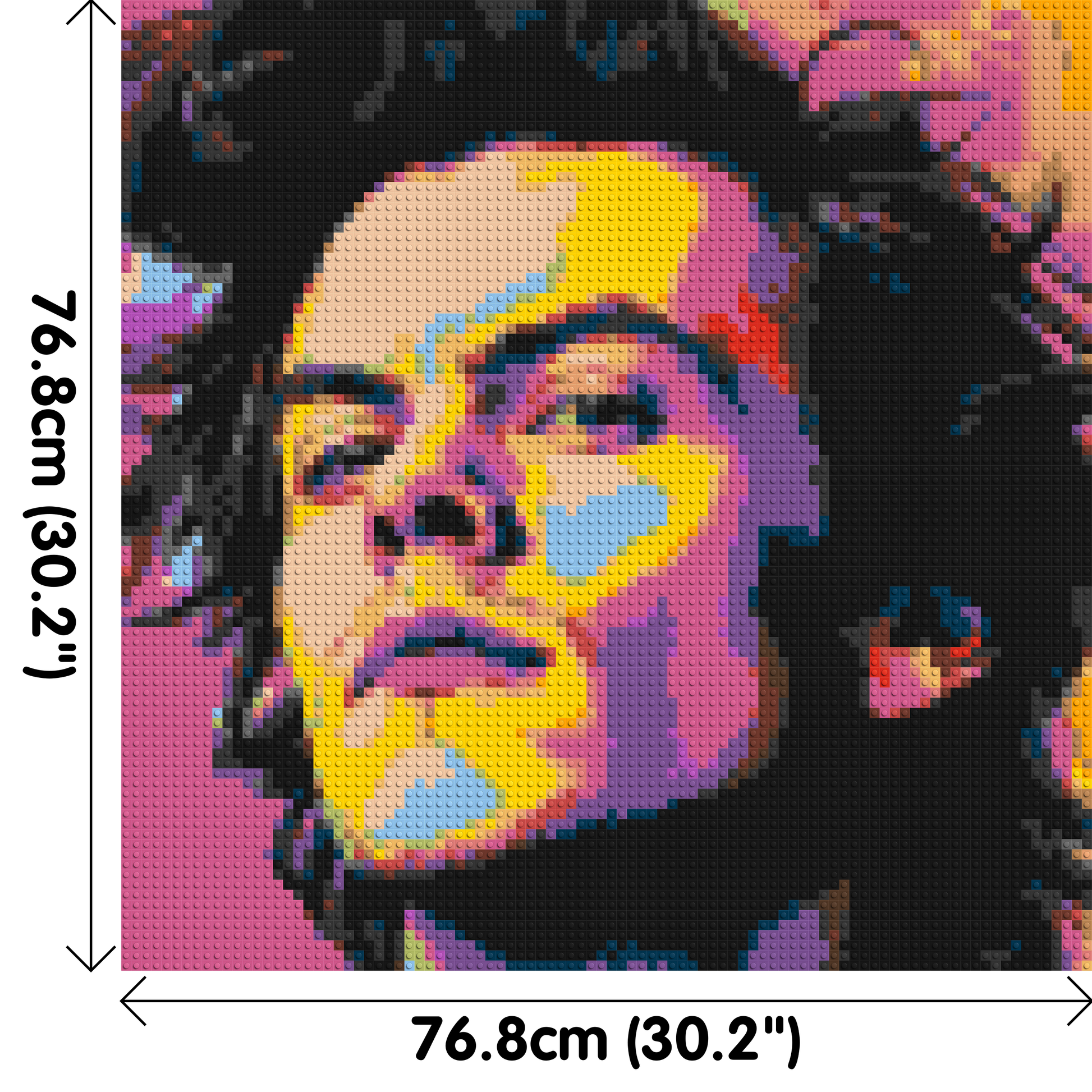 Harry Styles - Brick Art Mosaic Kit 4x4 dimensions