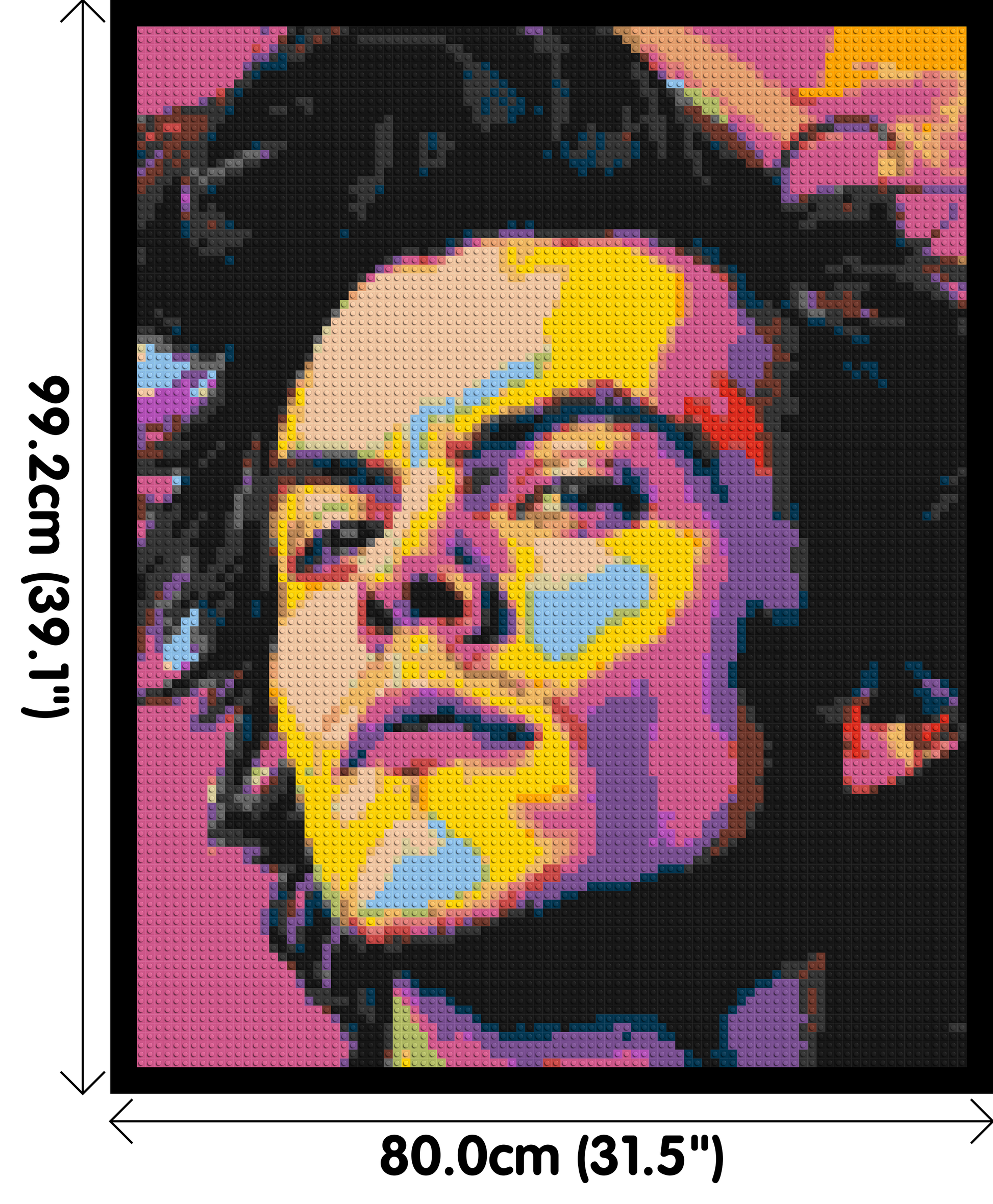 Harry Styles - Brick Art Mosaic Kit 4x5 dimensions with frame