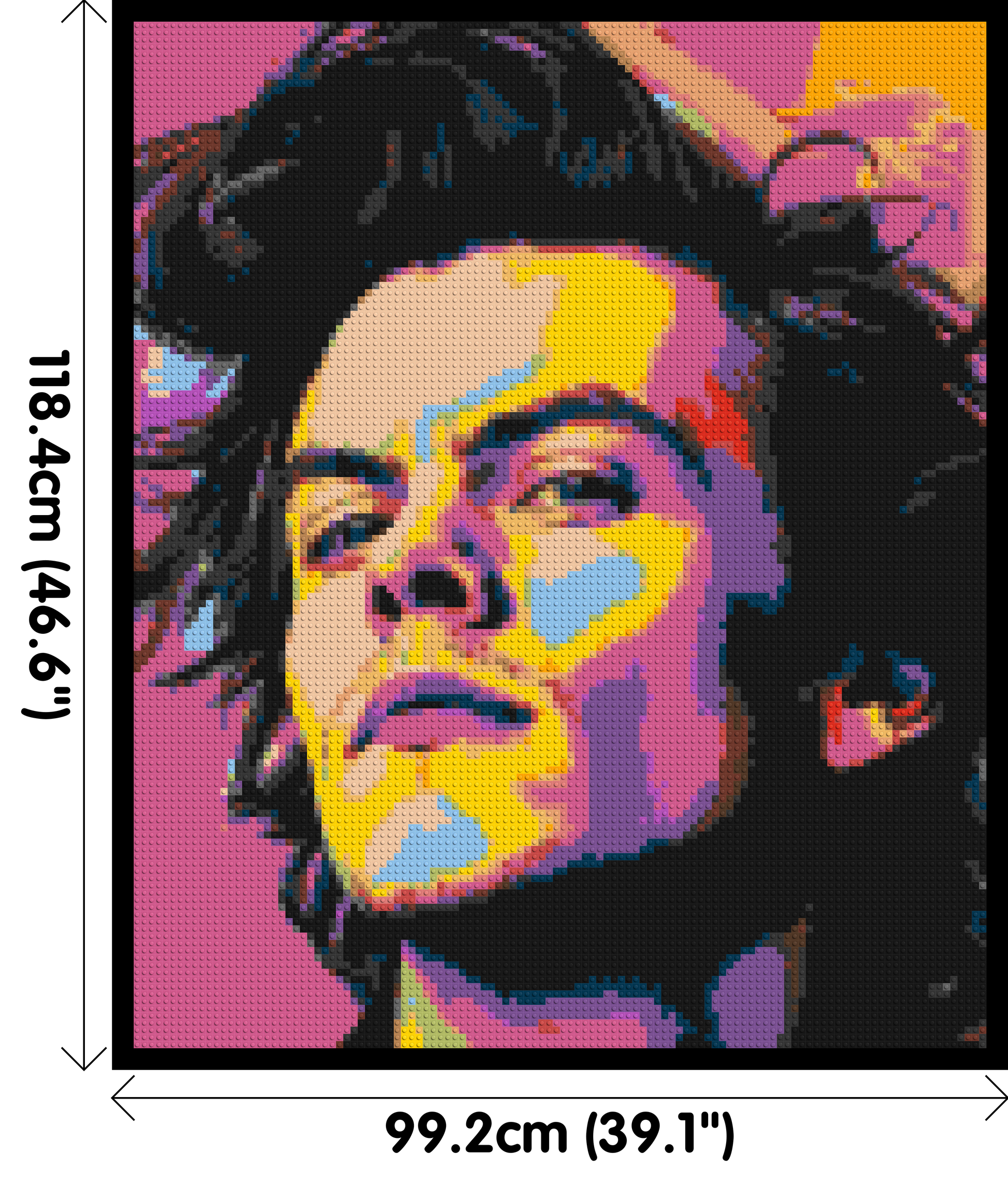 Harry Styles - Brick Art Mosaic Kit 5x6 dimensions with frame