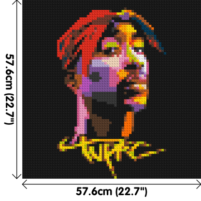 Tupac Shakur - Brick Art Mosaic Kit 3x3 large