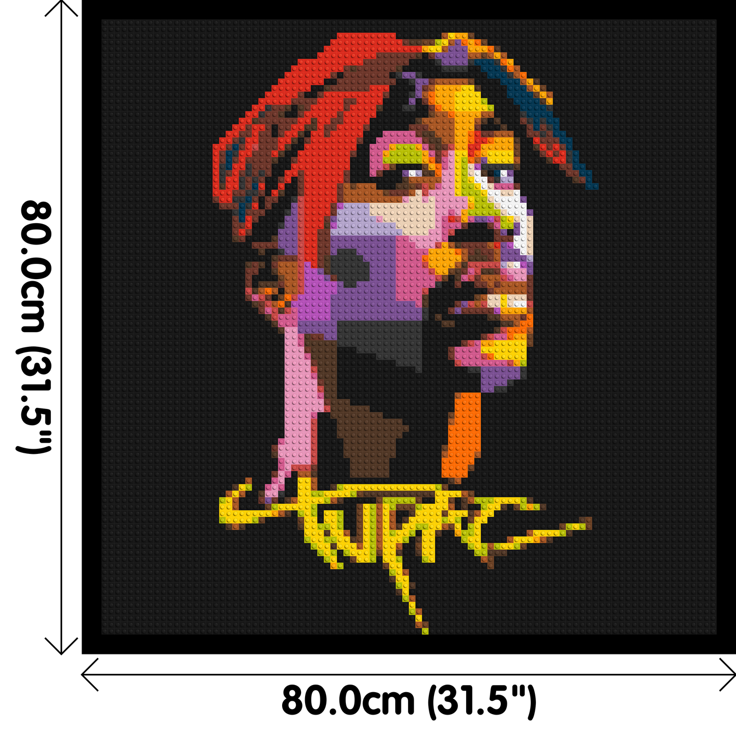 Tupac Shakur - Brick Art Mosaic Kit 4x4 large