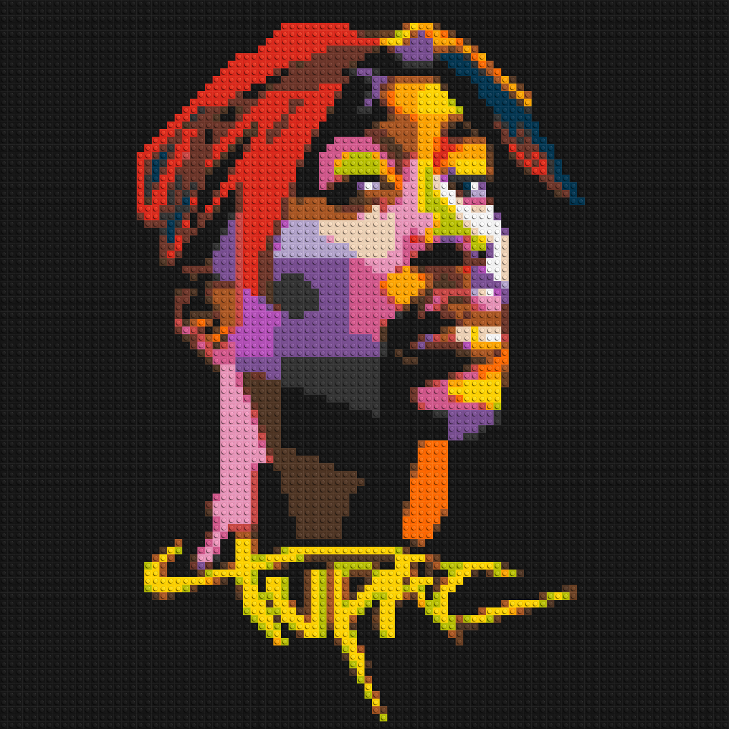 Tupac Shakur - Brick Art Mosaic Kit 4x4 large