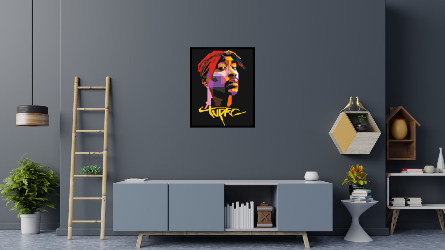 Tupac Shakur - Brick Art Mosaic Kit 4x5 large