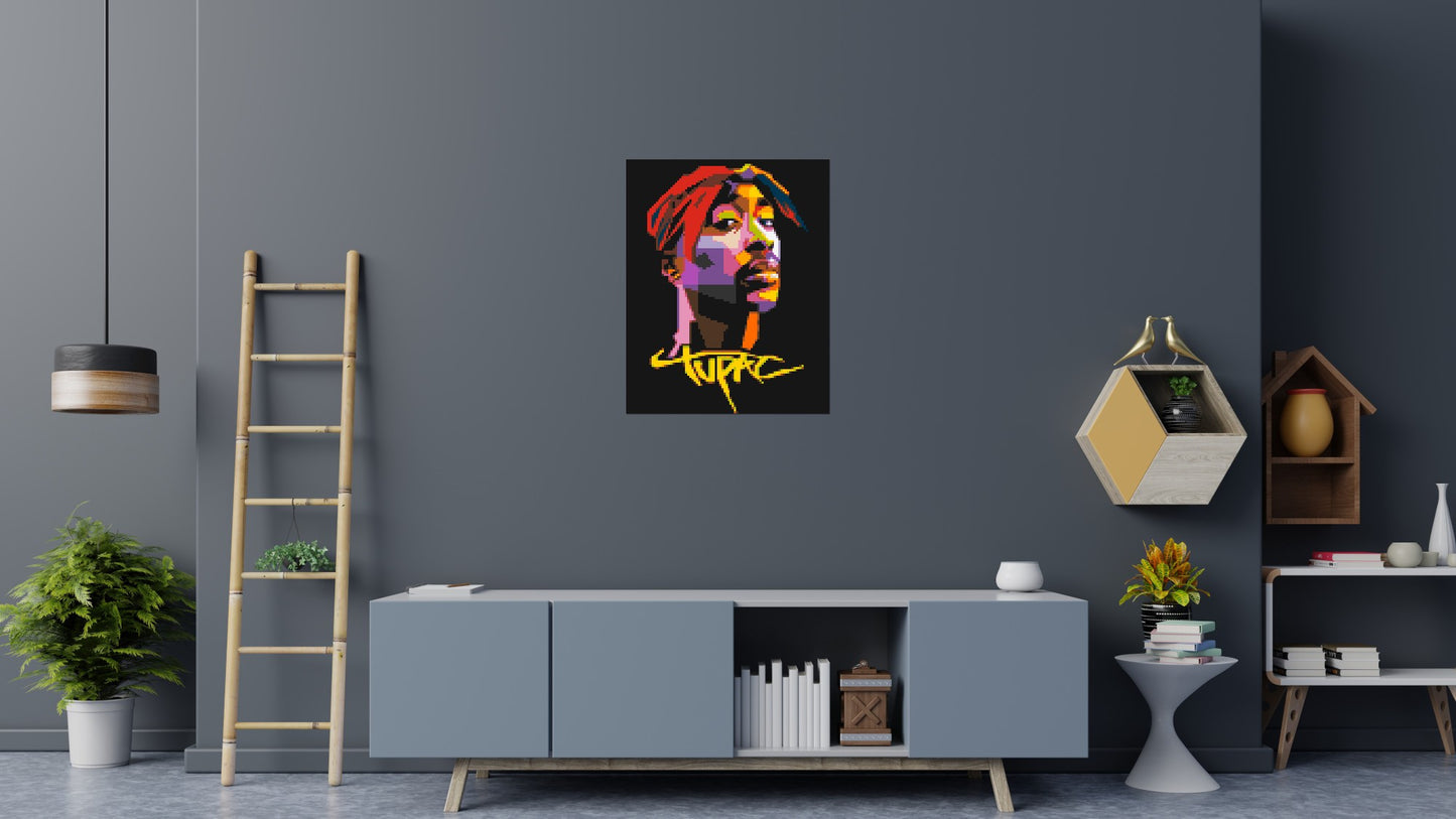 Tupac Shakur - Brick Art Mosaic Kit 4x5 large