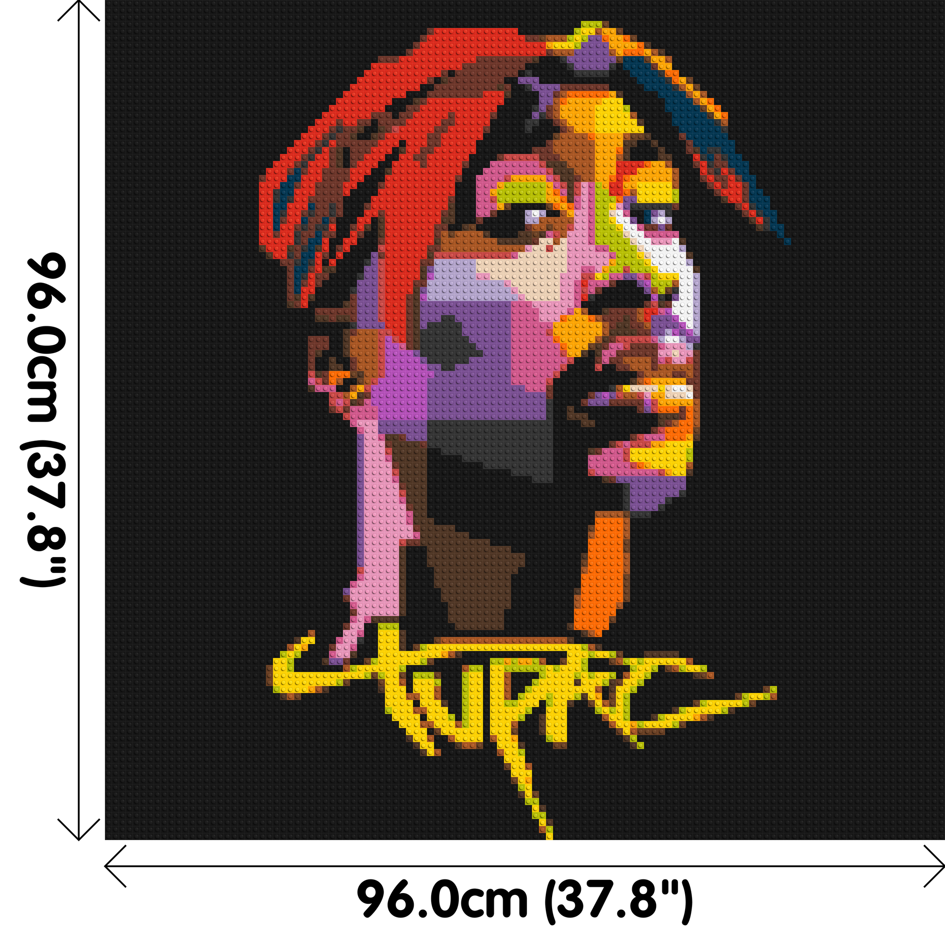 Tupac Shakur - Brick Art Mosaic Kit 5x5 dimensions