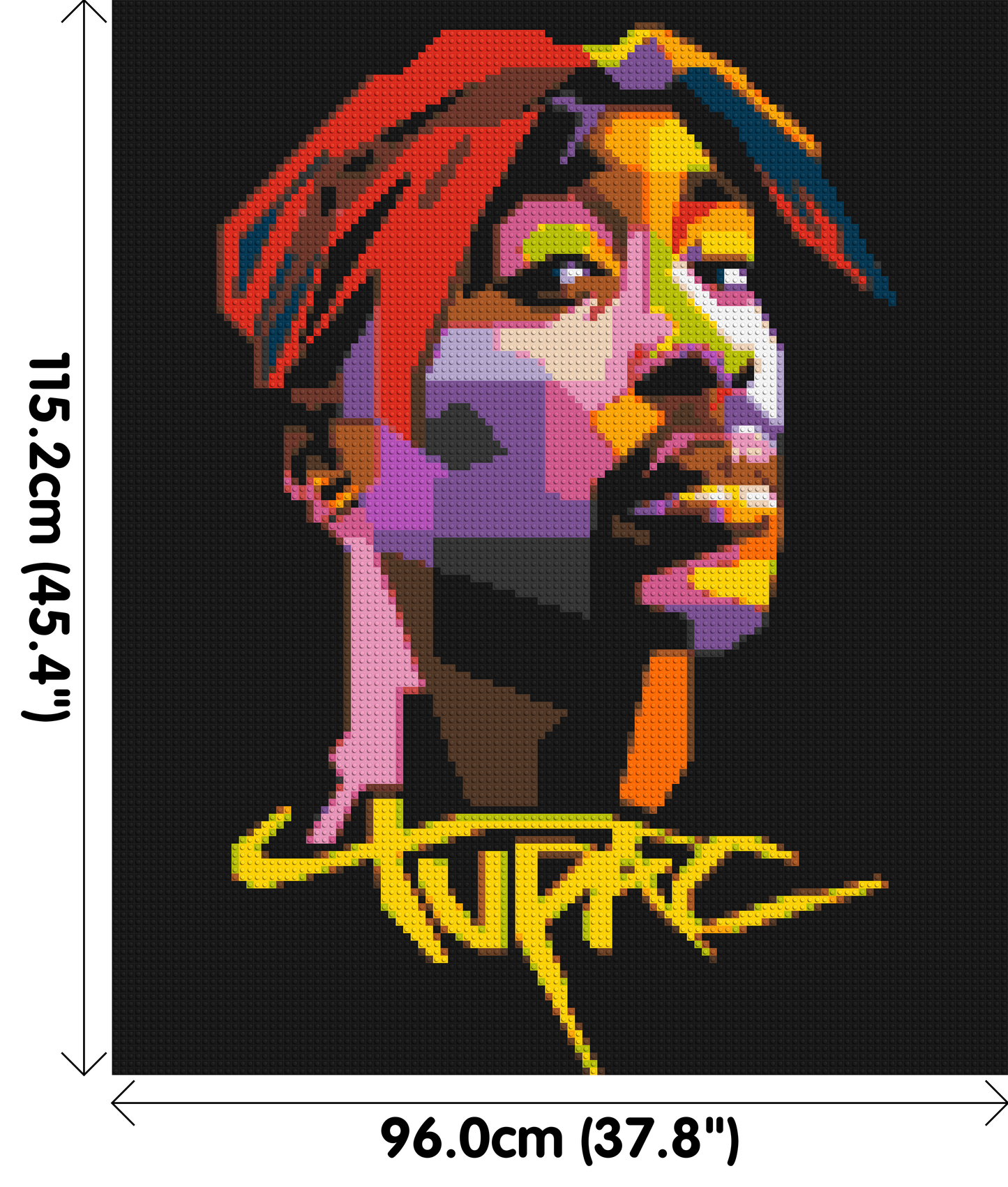 Tupac Shakur - Brick Art Mosaic Kit 5x6 large