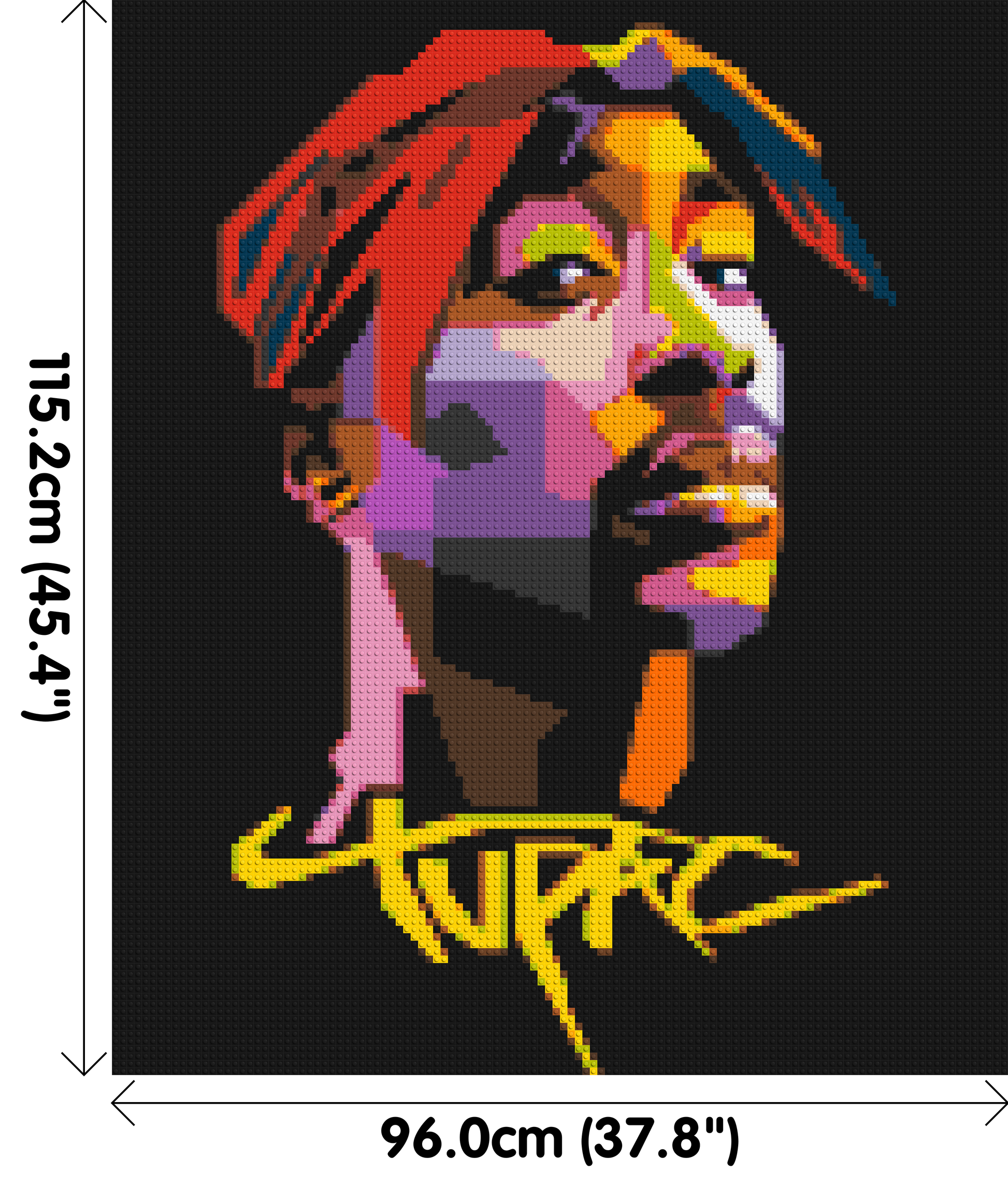 Tupac Shakur - Brick Art Mosaic Kit 5x6 dimensions