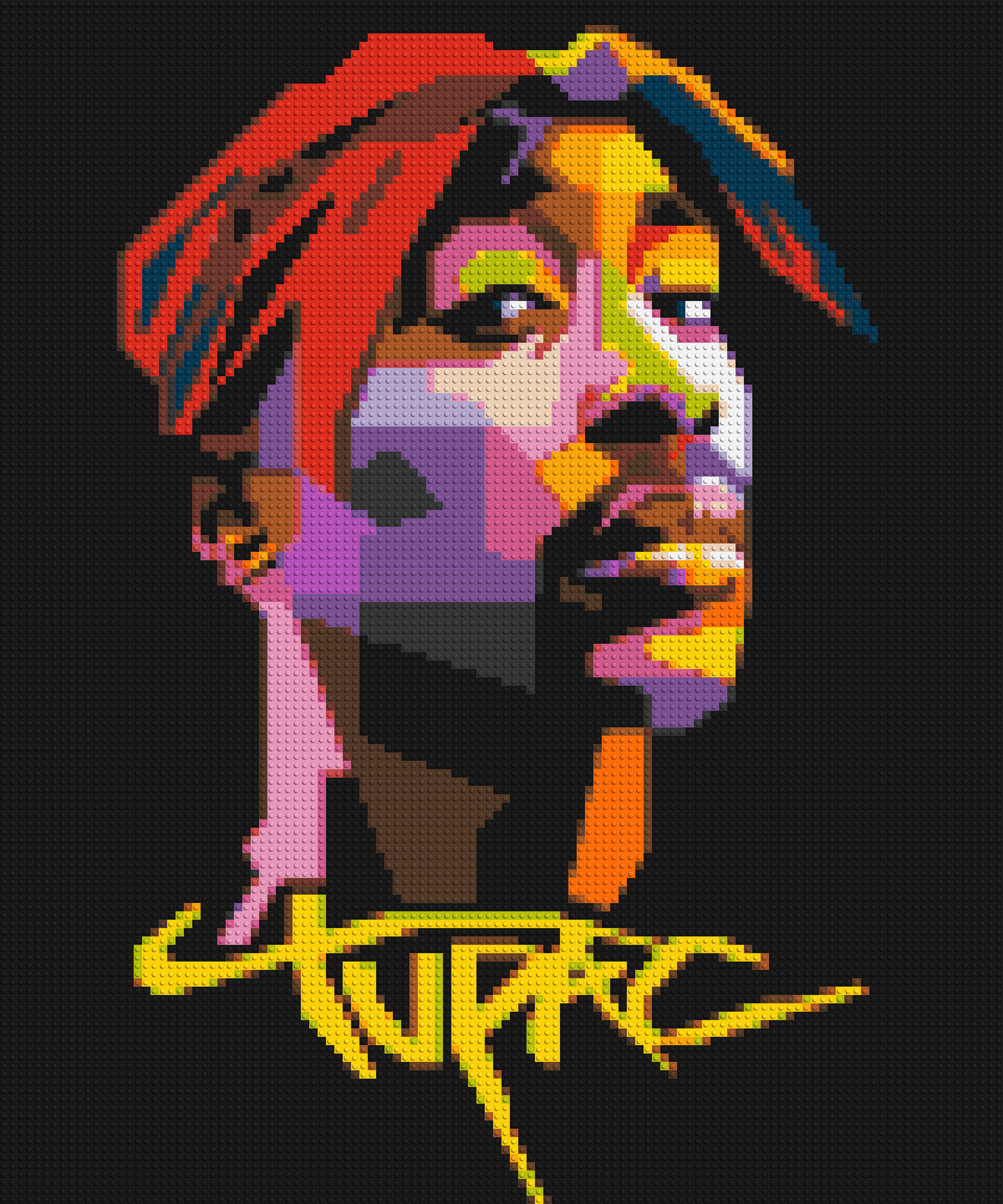 Tupac Shakur - Brick Art Mosaic Kit 5x6 large