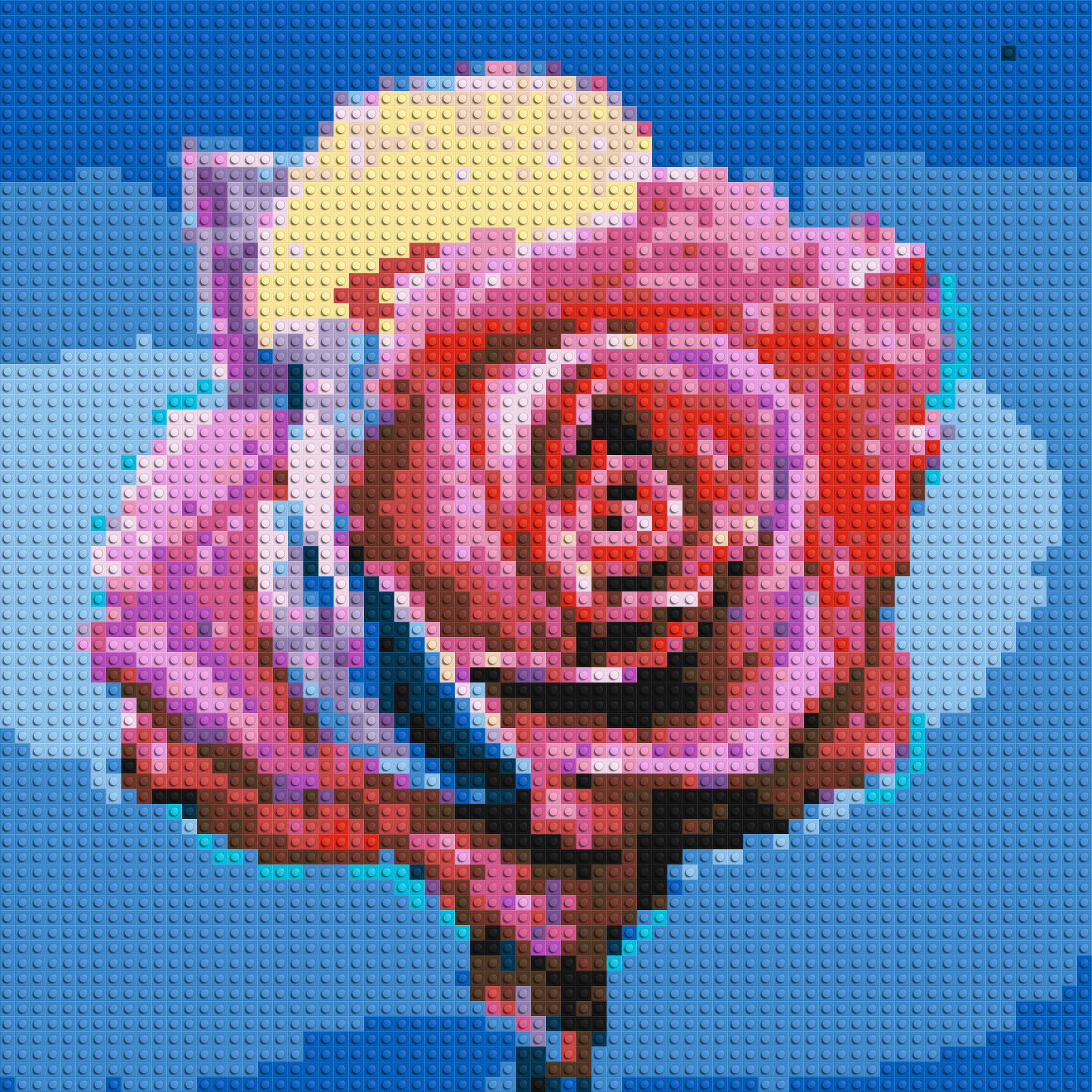 Colourful Rose - Brick Art Mosaic Kit 3x3 large