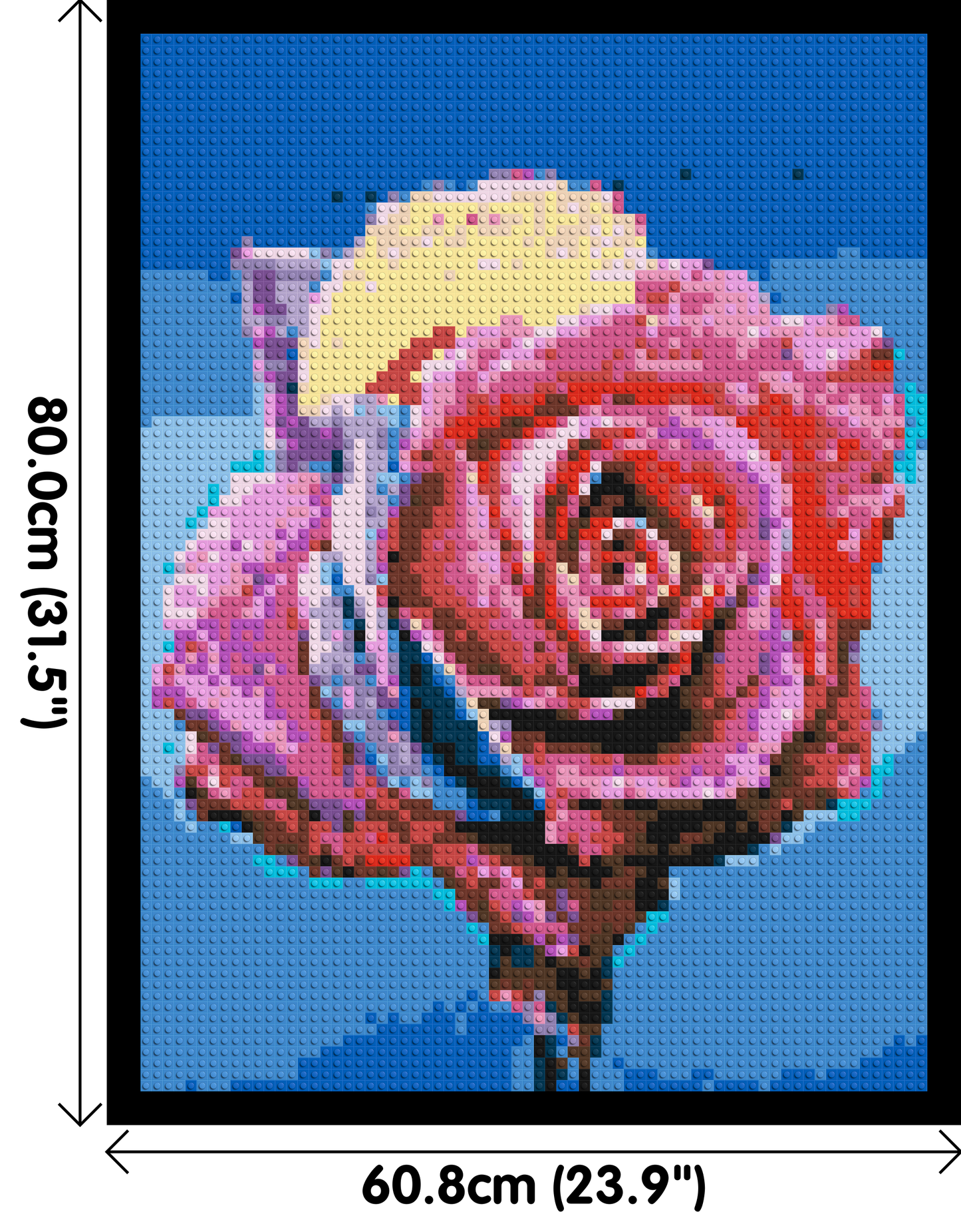 Colourful Rose - Brick Art Mosaic Kit 3x4 large