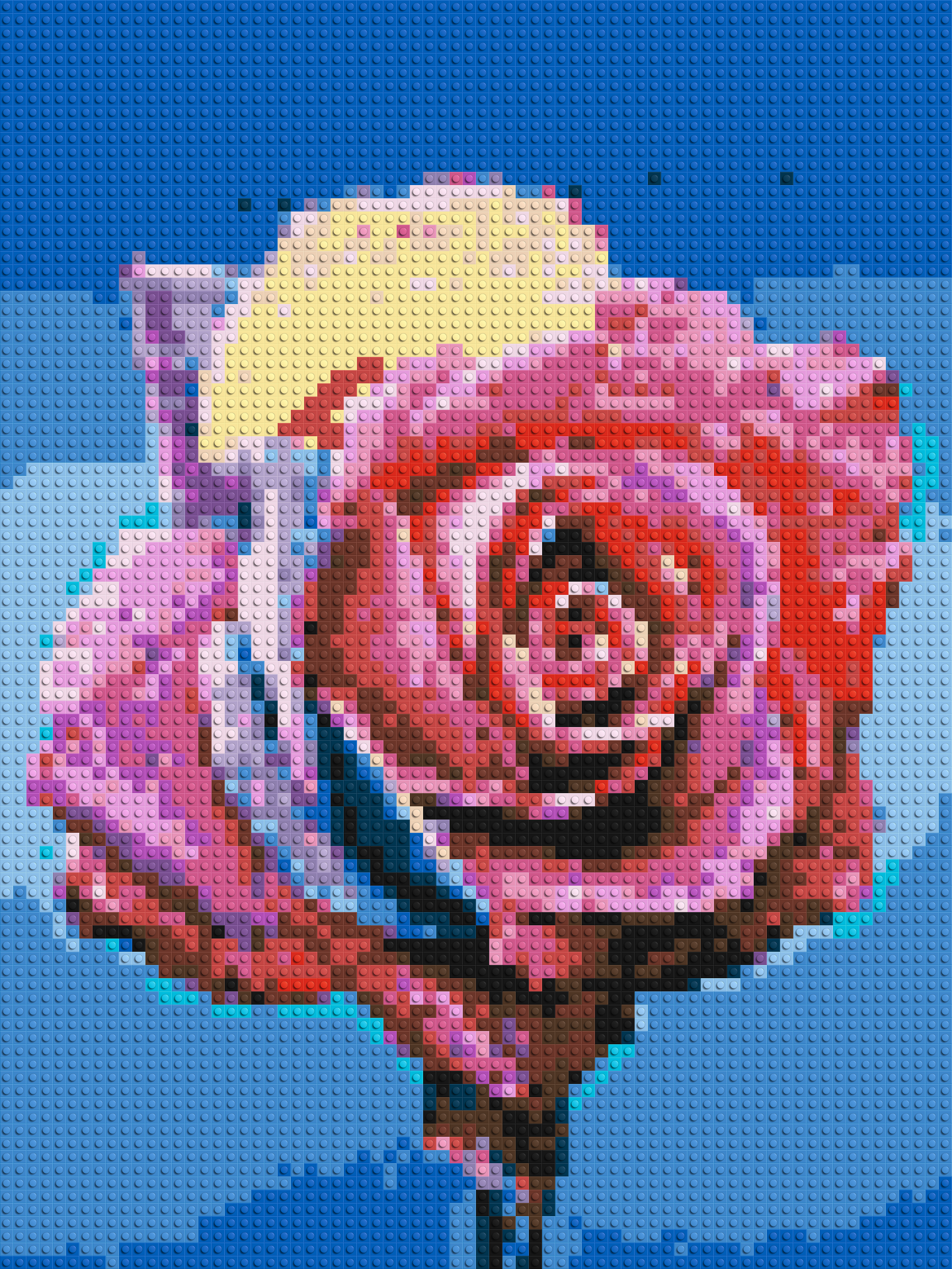 Colourful Rose - Brick Art Mosaic Kit 3x4 large