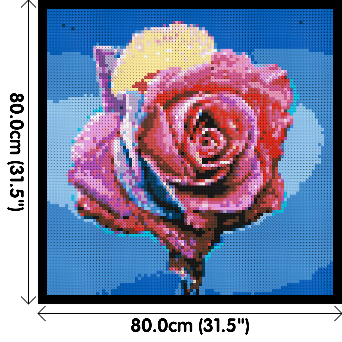 Colourful Rose - Brick Art Mosaic Kit 4x4 large