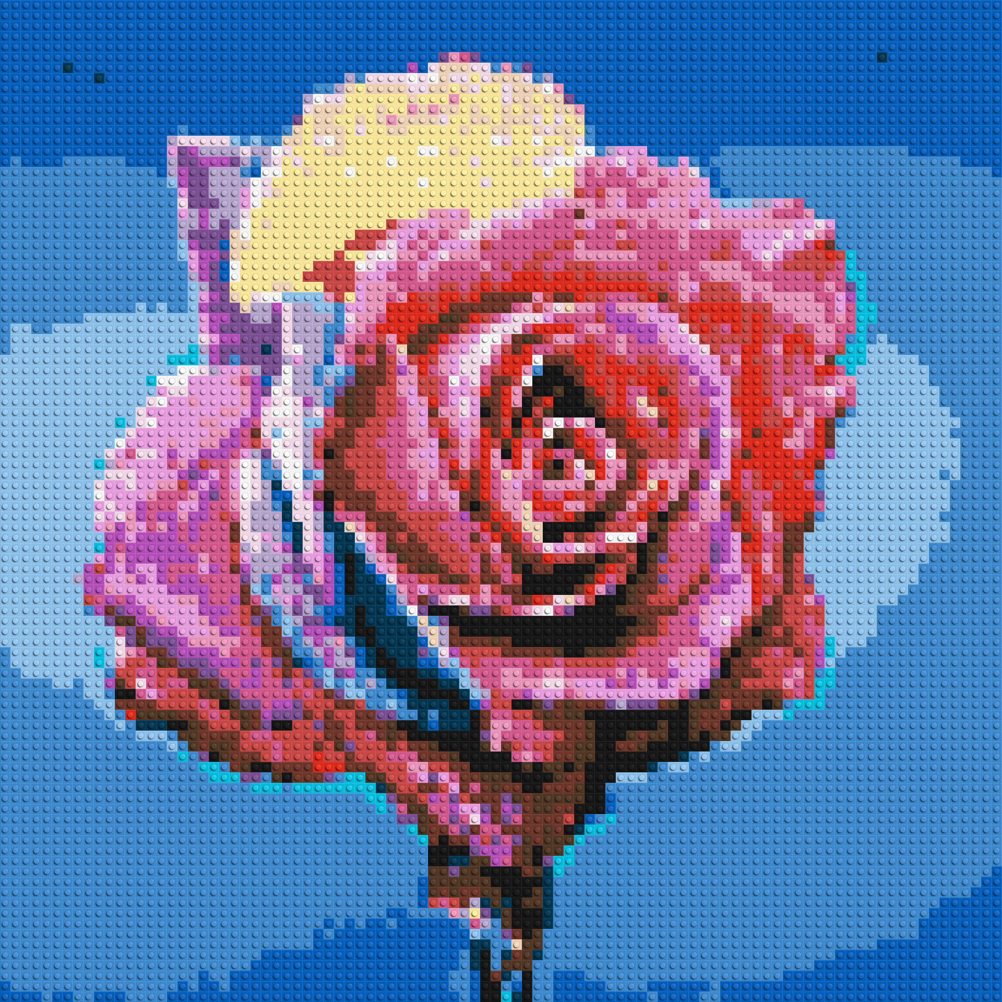 Colourful Rose - Brick Art Mosaic Kit 4x4 large